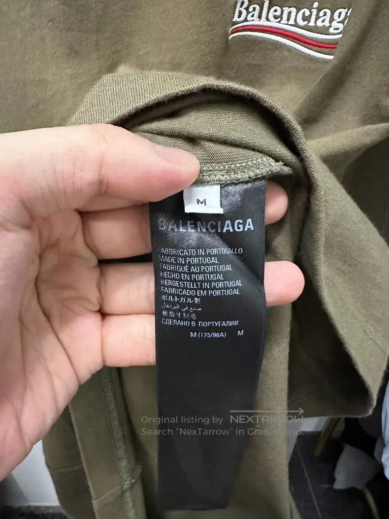 Balenciaga Balenciaga Military Green Coke Embroidered Short Sleeve Size US M / EU 48-50 / 2 - 5 Thumbnail