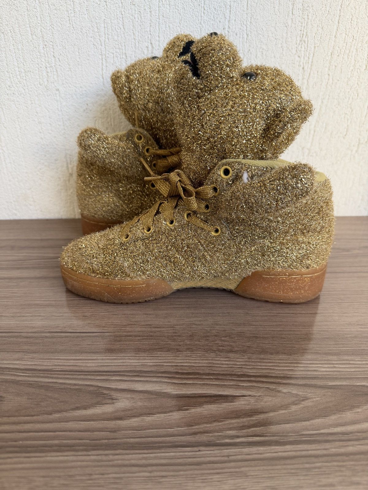 Adidas × Jeremy Scott Teddy bear glitter sneakers Size US 6 / IT 36 - 10 Thumbnail