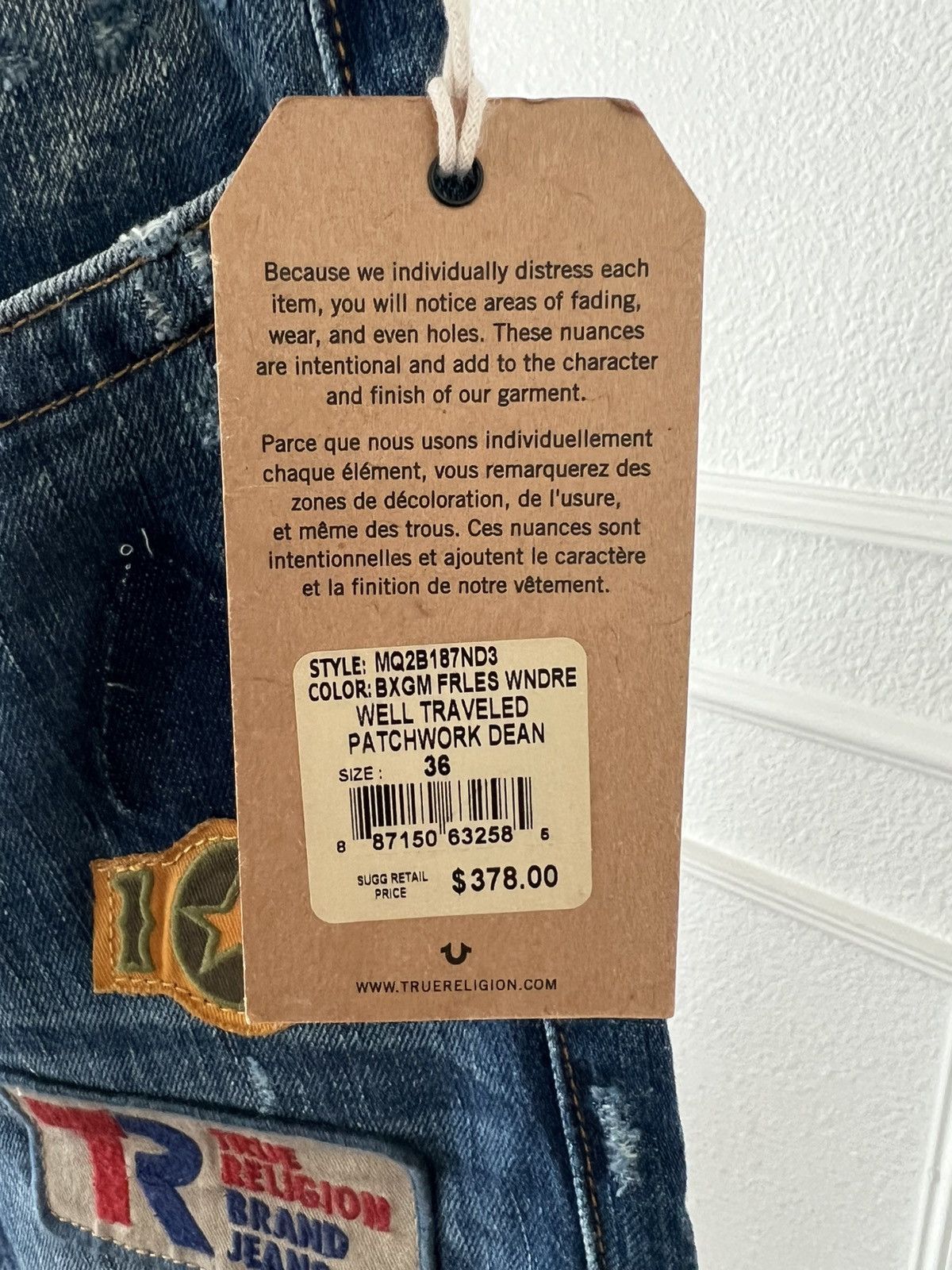 True Religion True religion denim patchwork jeans Size US 36 / EU 52 - 3 Thumbnail