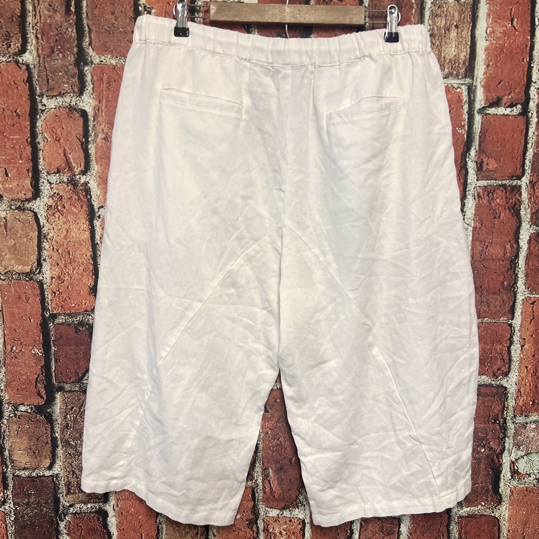 HARE COOFANDY Men's Cotton Linen Harem Pants XXL White Beach Casual Hippie Yoga Pants Size US 39 - 3 Thumbnail