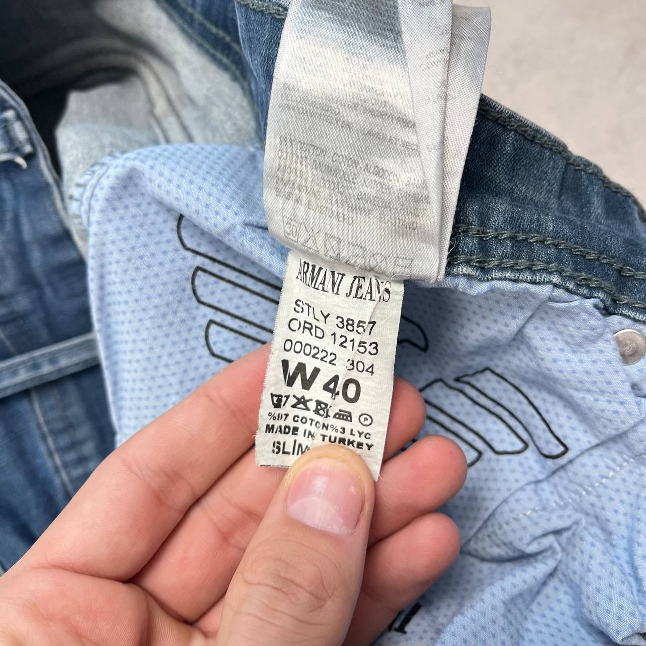 Armani × Vintage Armani Jeans Vintage Denim Pants Flared Mini Logo Y2k Style Size US 33 - 2 Thumbnail