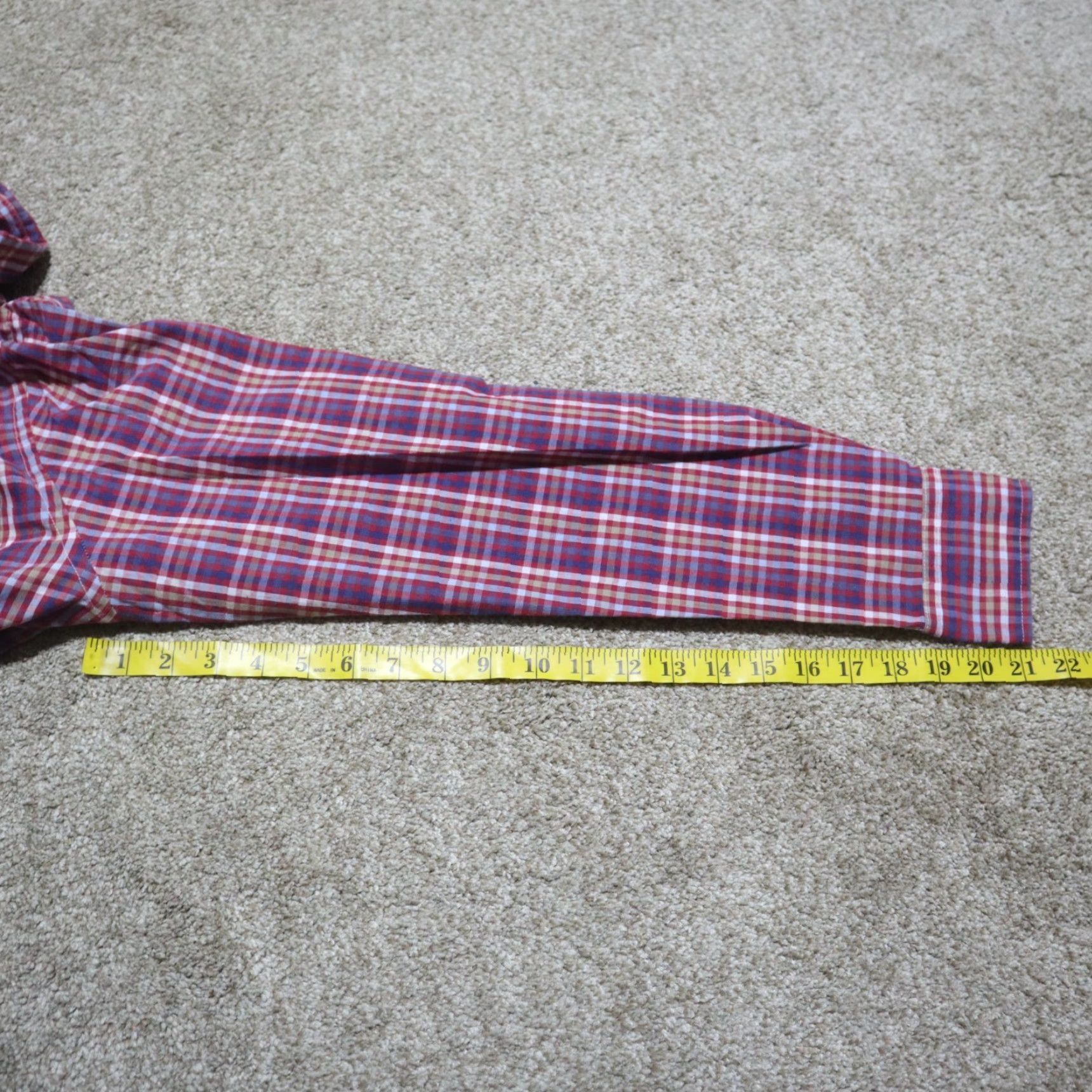 Vintage Saddlebred Shirt Button-Up Long Sleeve Red Plaid Adult M Medium Mens Size US M / EU 48-50 / 2 - 7 Thumbnail