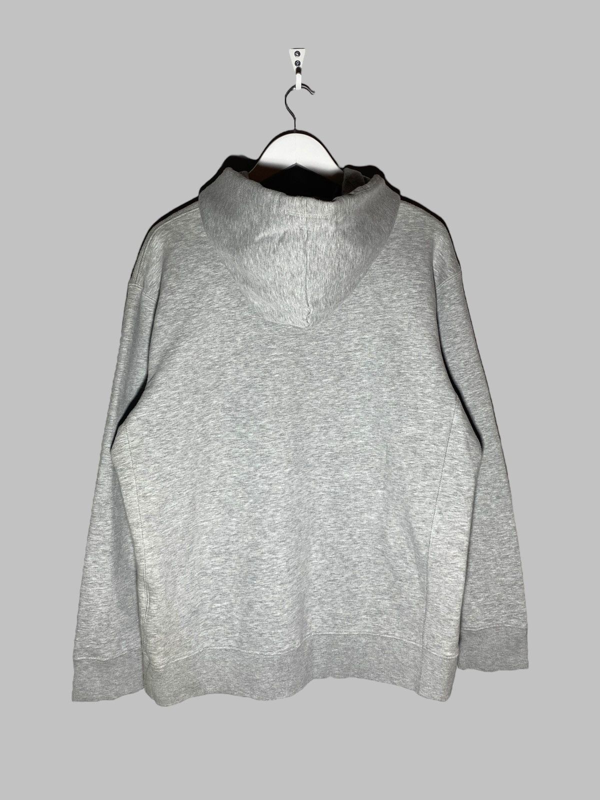 Nike 🔥 VINTAGE 00s NIKE Y2k DRILL SWOOSH GREY HOODIE SWEATSHIRT 🔥 Size US XL / EU 56 / 4 - 2 Thumbnail