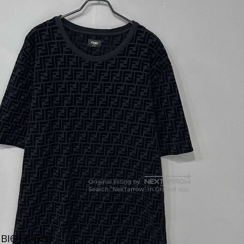 Fendi Fendi Velvet-printed black short-sleeve top Size US XXL / EU 58 / 5 - 2 Thumbnail