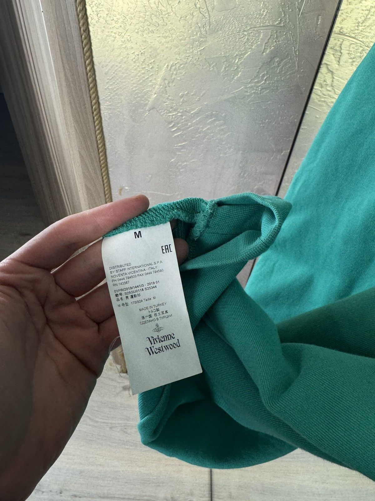 Vivienne Westwood Vivienne Westwood Embroidered OrbLogo Teal Cotton Sweatshirt Size US M / EU 48-50 / 2 - 8 Thumbnail
