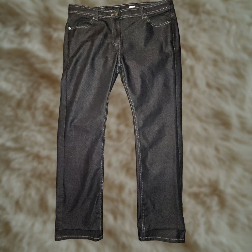 Vintage McDonald's Women's Jeans 12 Regular Black Mid Rise Stretch Pants Size 34" / US 12 / IT 48 - 1 Thumbnail