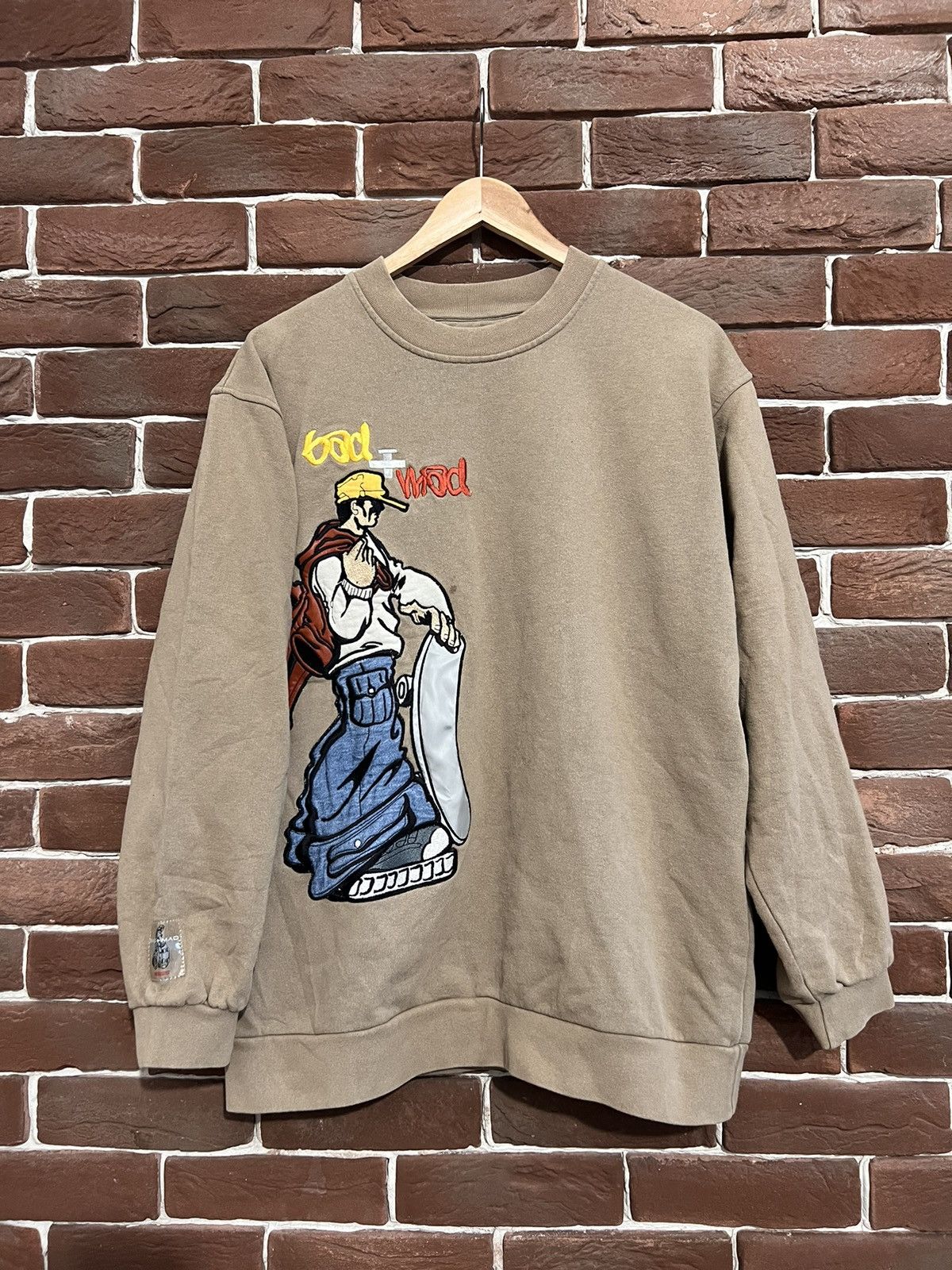 Vintage Bad Mad Skateboard Vintage Crewneck Skate Y2K Hype Streetwea Size US M / EU 48-50 / 2 - 1 Thumbnail