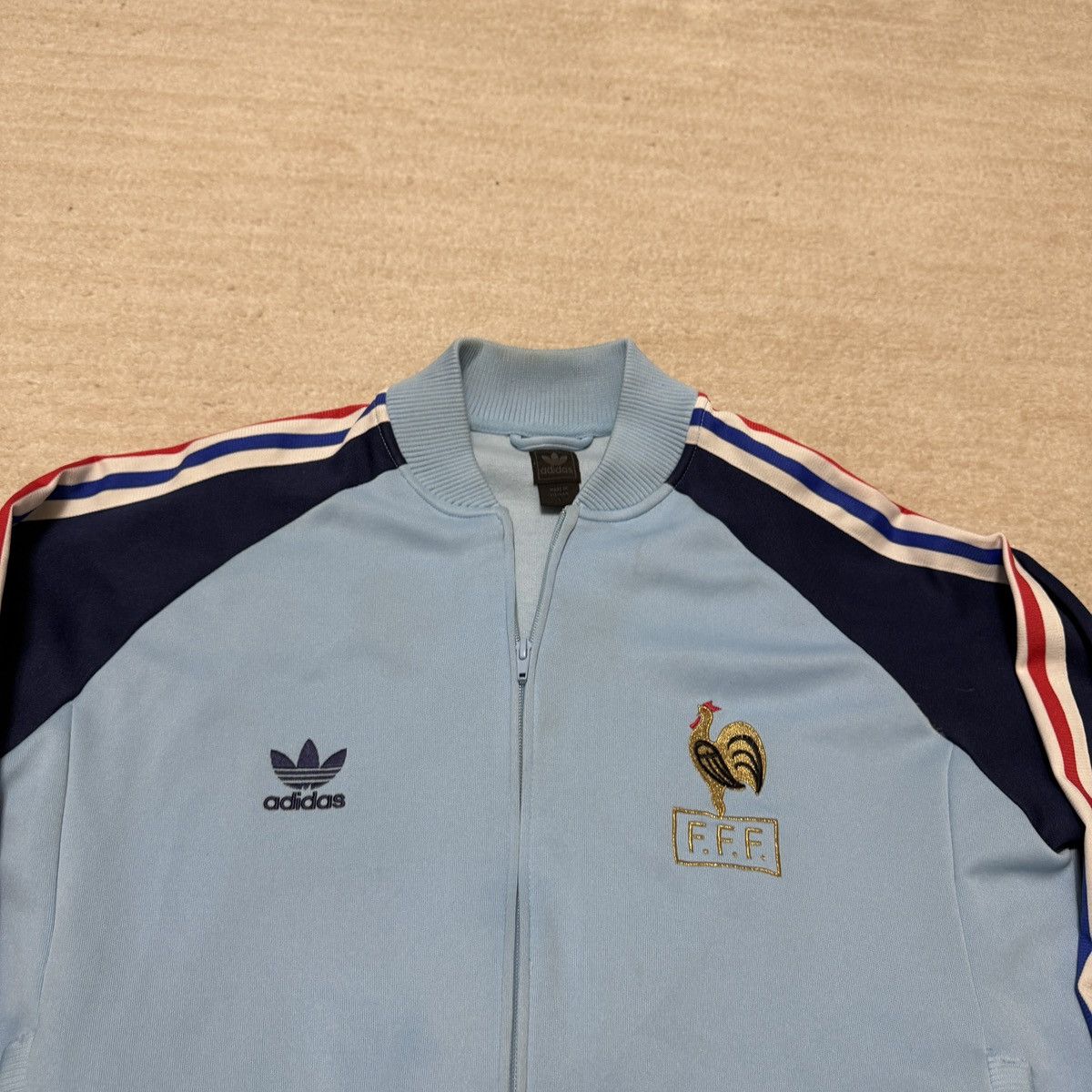 Adidas Vintage Adidas France 2004 Team Track Jacket Men's L blue Size US L / EU 52-54 / 3 - 3 Thumbnail