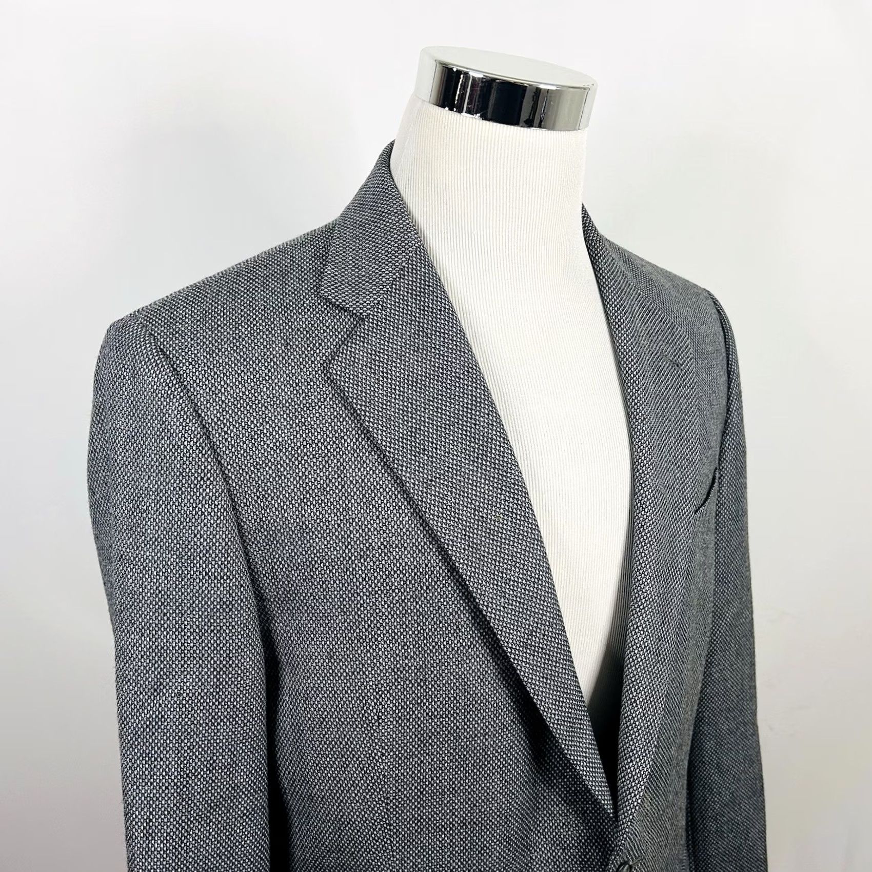 Joseph Abboud Joseph Abboud Sport Coat 42R Wool Silk Gray Knit Two-Button Lined Double-Vented Jacket Mens Regular Size US XS / EU 42 / 0 - 2 Thumbnail