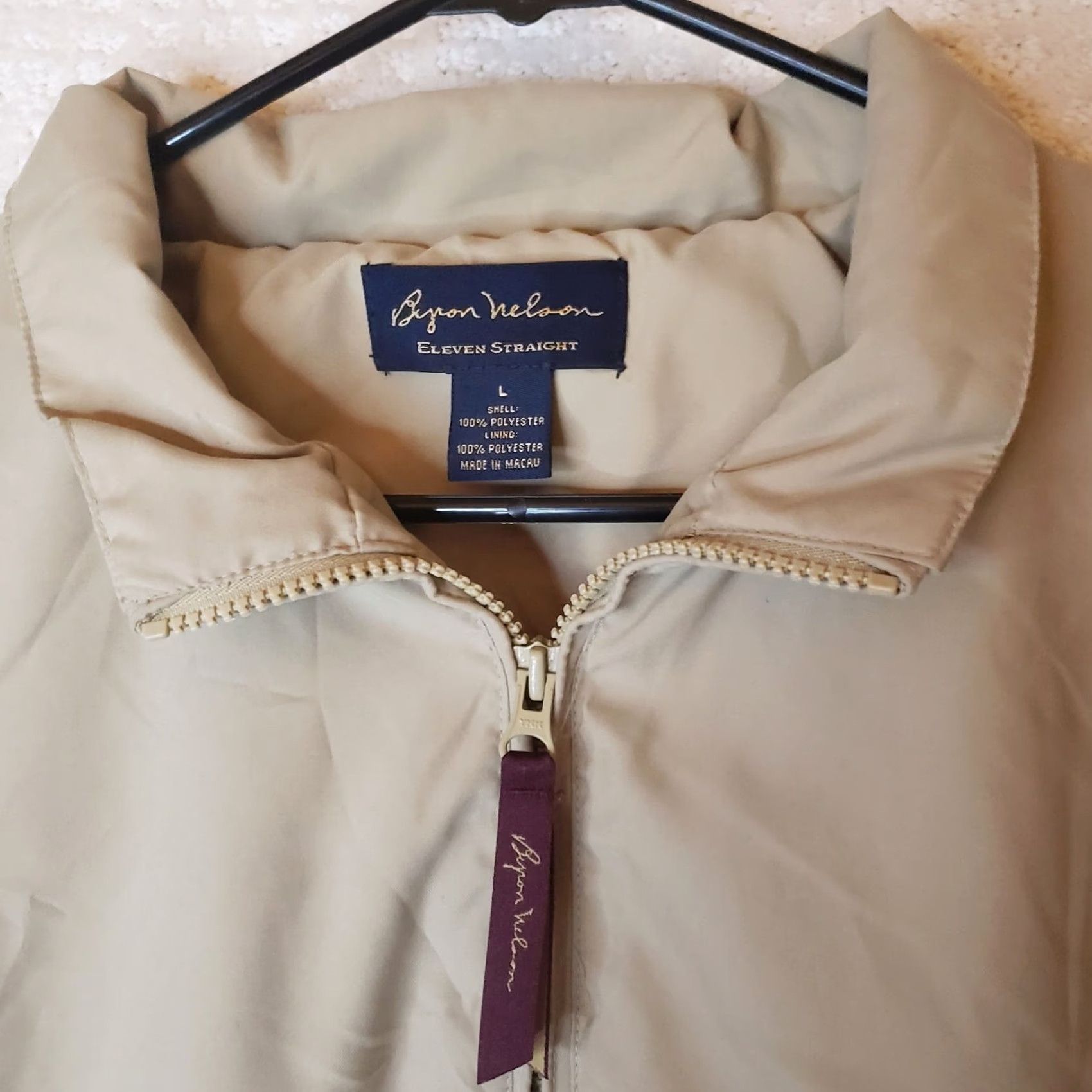 Vintage Byron Nelson 11 Straight Wind Shirt Jacket Mens L Khaki 1/4 Zip Pullover Windbreaker Size US L / EU 52-54 / 3 - 5 Thumbnail