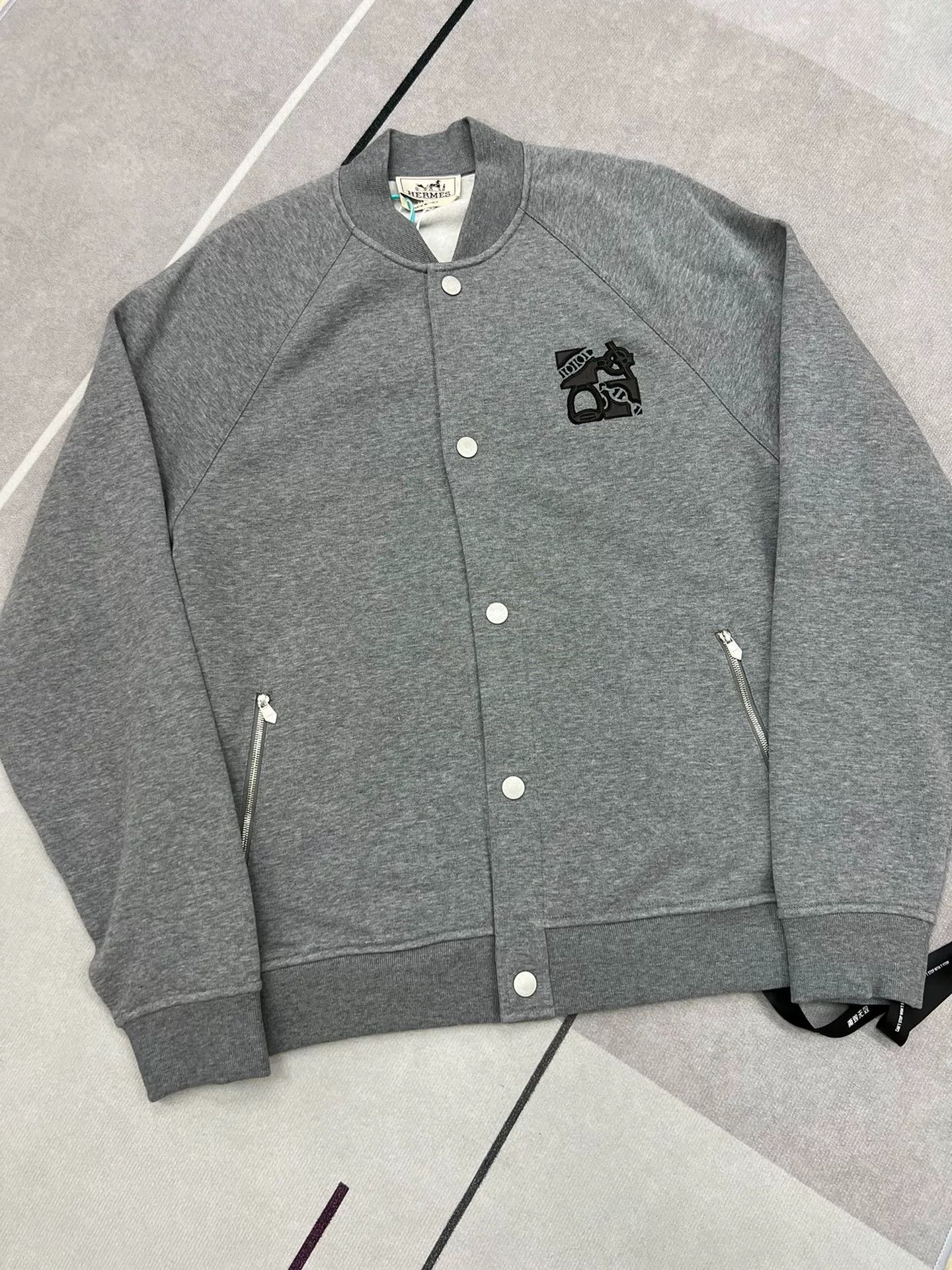 Hermes Hermes 2024 Gray Baseball Jacket Size US M / EU 48-50 / 2 - 1 Thumbnail