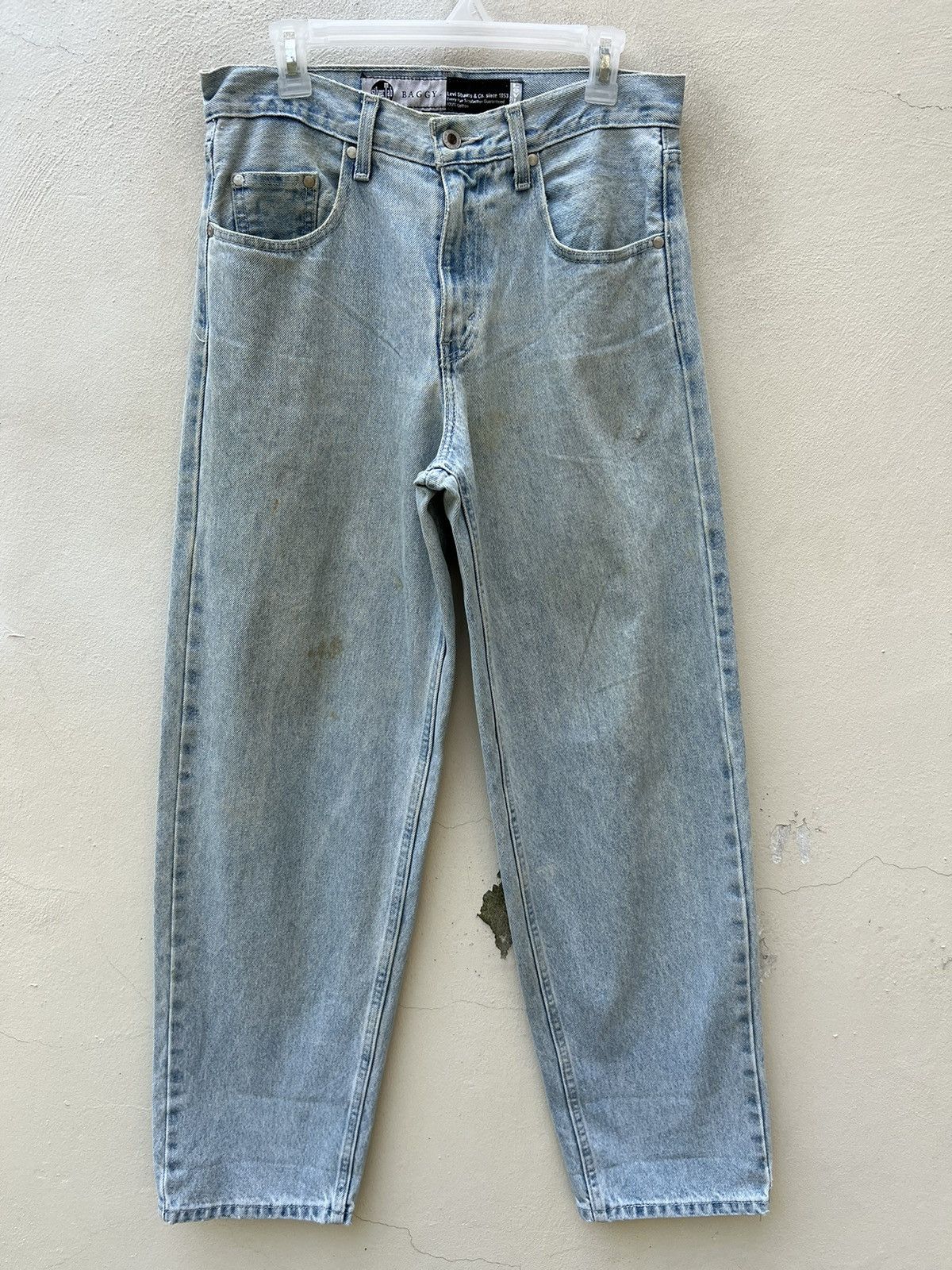 Levi's Vintage Levi’s Silvertab Dirty Mud Denim Baggy Jeans Size US 30 / EU 46 - 6 Thumbnail
