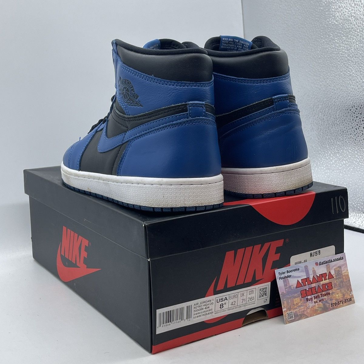 Nike Air Jordan 1 high dark marina blue Size US 8.5 / EU 41-42 - 4 Thumbnail