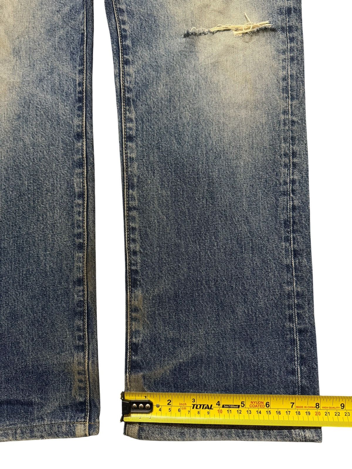 Uniqlo Vintage Y2K Japanese Uniqlo Blue Mud Wash Distress Straight Size US 33 - 13 Thumbnail