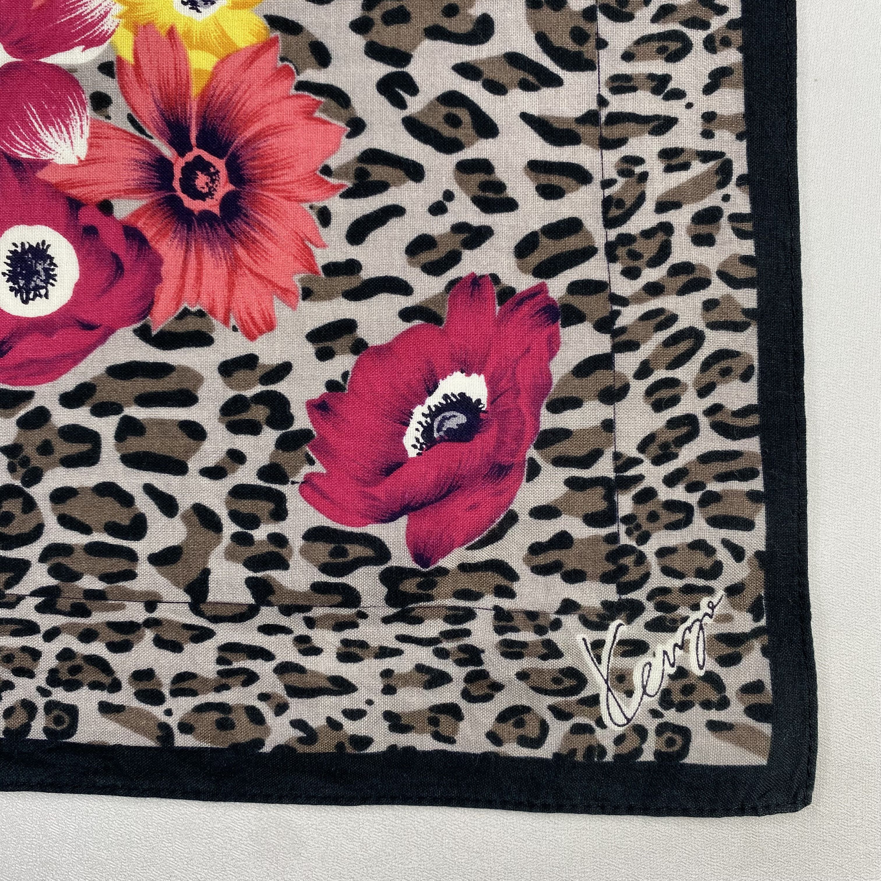 Kenzo × Vintage Kenzo Handkerchief / Neckerchief / Bandana-P1244 Size ONE SIZE - 3 Thumbnail