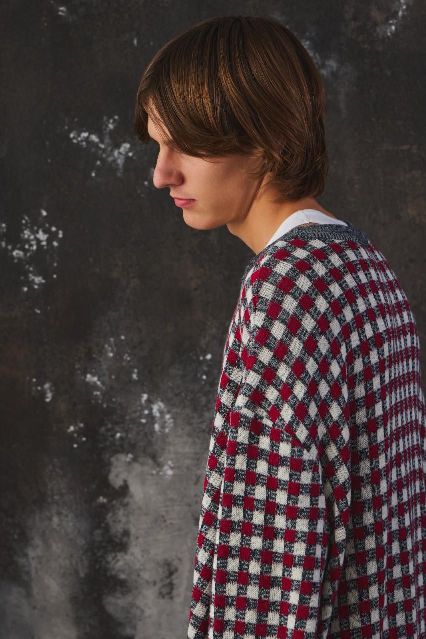 Takahiromiyashita The Soloist. TAKAHIROMIYASHITA TheSoloist. Check Crewneck Knit Sweater Size US S / EU 44-46 / 1 - 5 Thumbnail