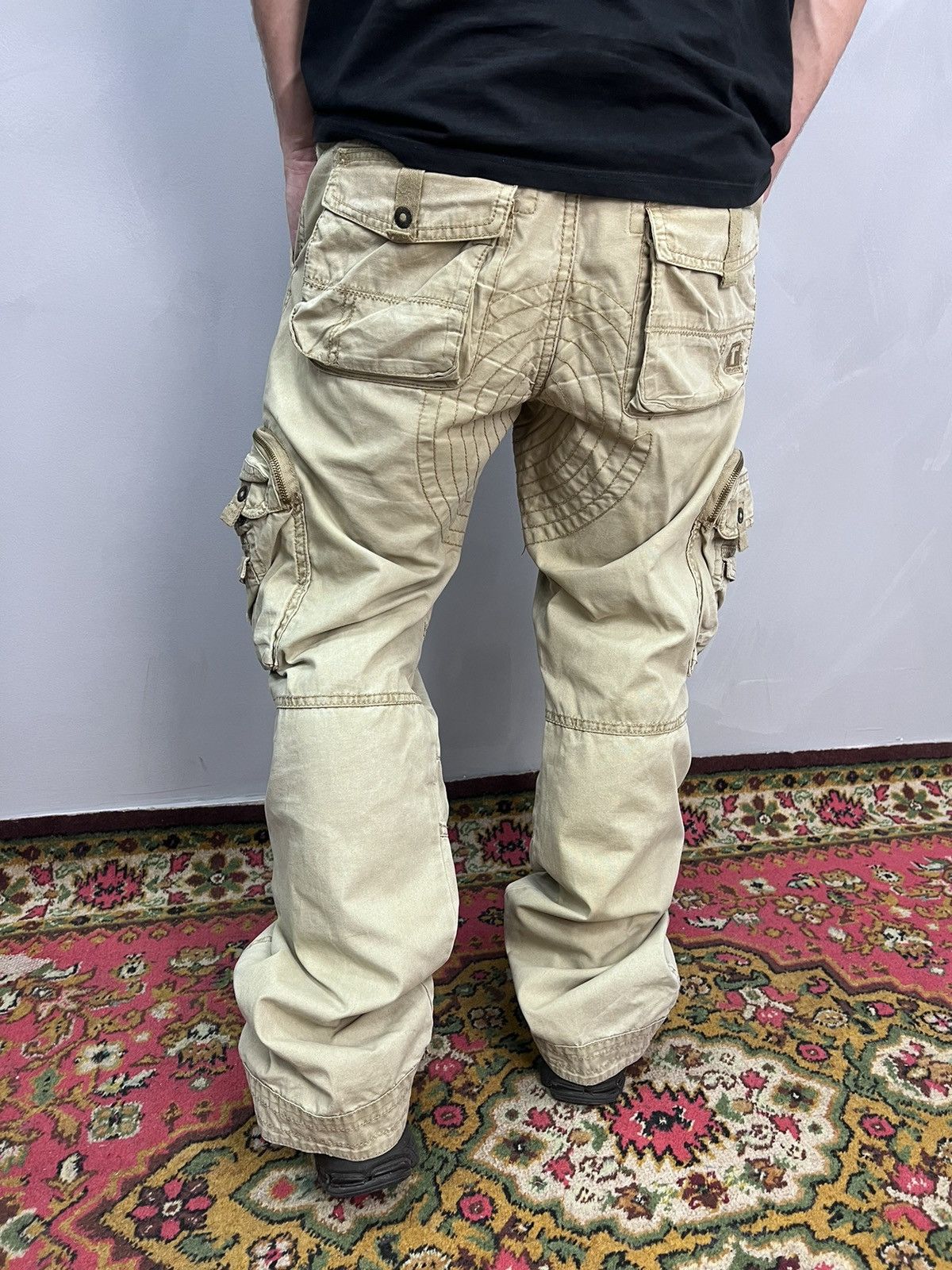 Other Vintage Raf Simons Rick Owens Style Washed Flared Jeans 90s Size US 33 - 10 Thumbnail
