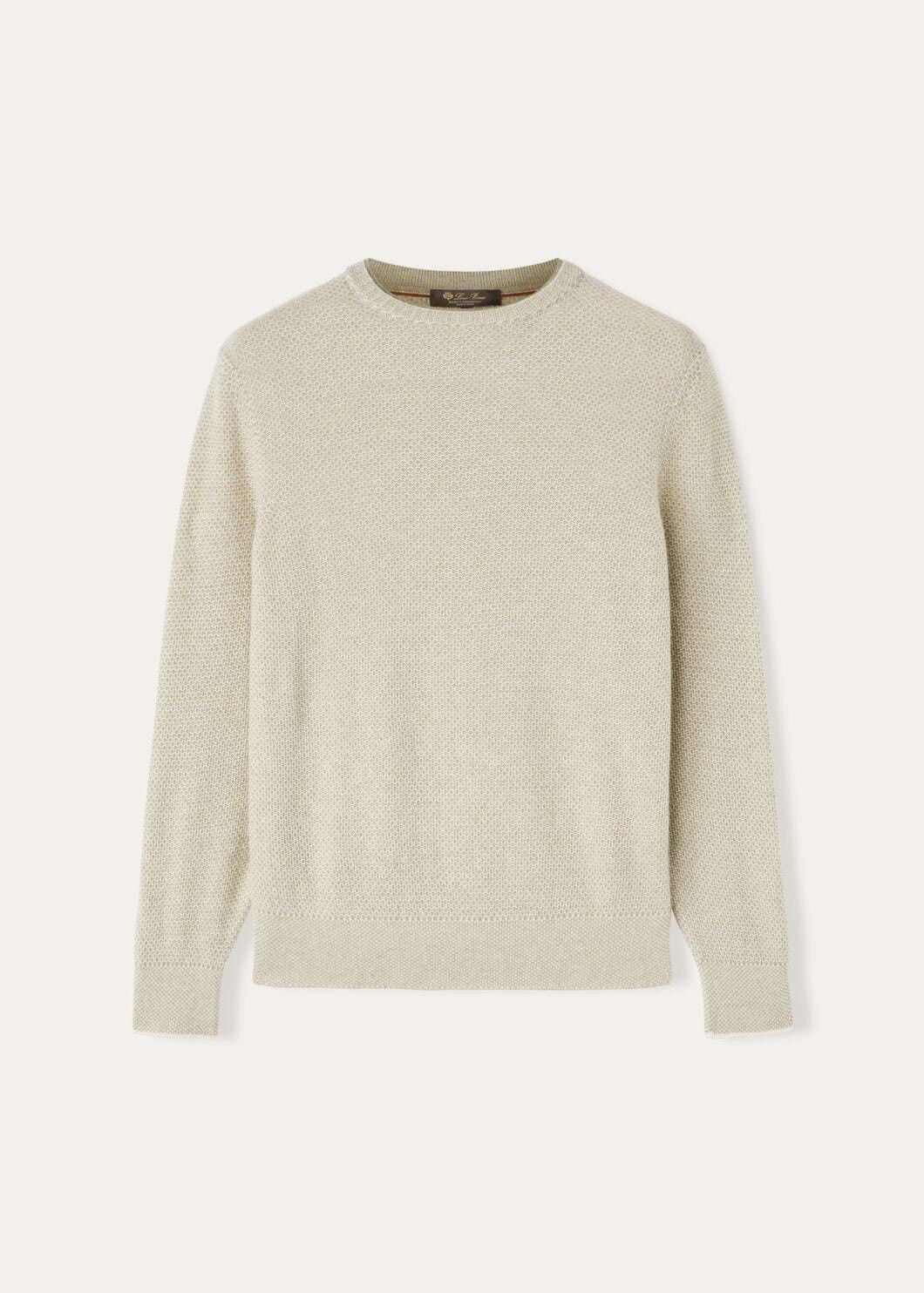Loro Piana o1w1db10725 FAM7601 City Pull Crewneck Sweater Light Beige Size US M / EU 48-50 / 2 - 1 Thumbnail