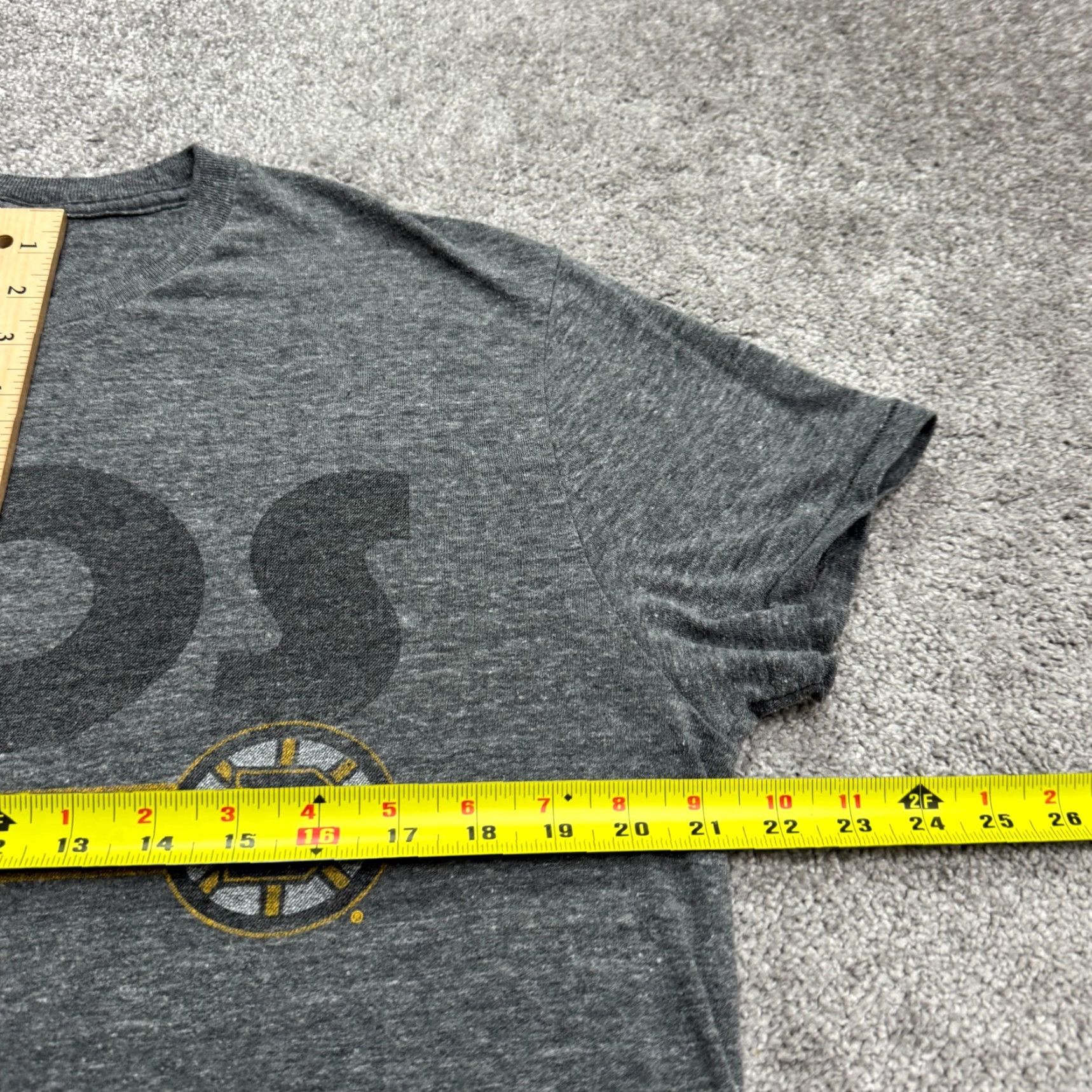47 "47 Brand Boston Bruins NHL Graphic T-Shirt Adult Large Gray Cotton Short Sleeve Sports Mens" Size US L / EU 52-54 / 3 - 7 Thumbnail