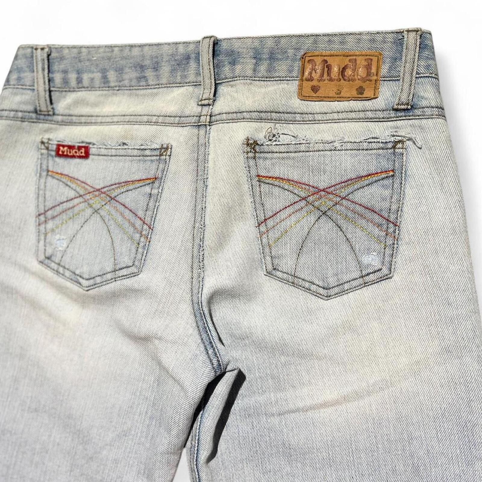 Other Vintage Mudd Jeans Rainbow Flare Jeans Size 28" / US 6 / IT 42 - 2 Thumbnail
