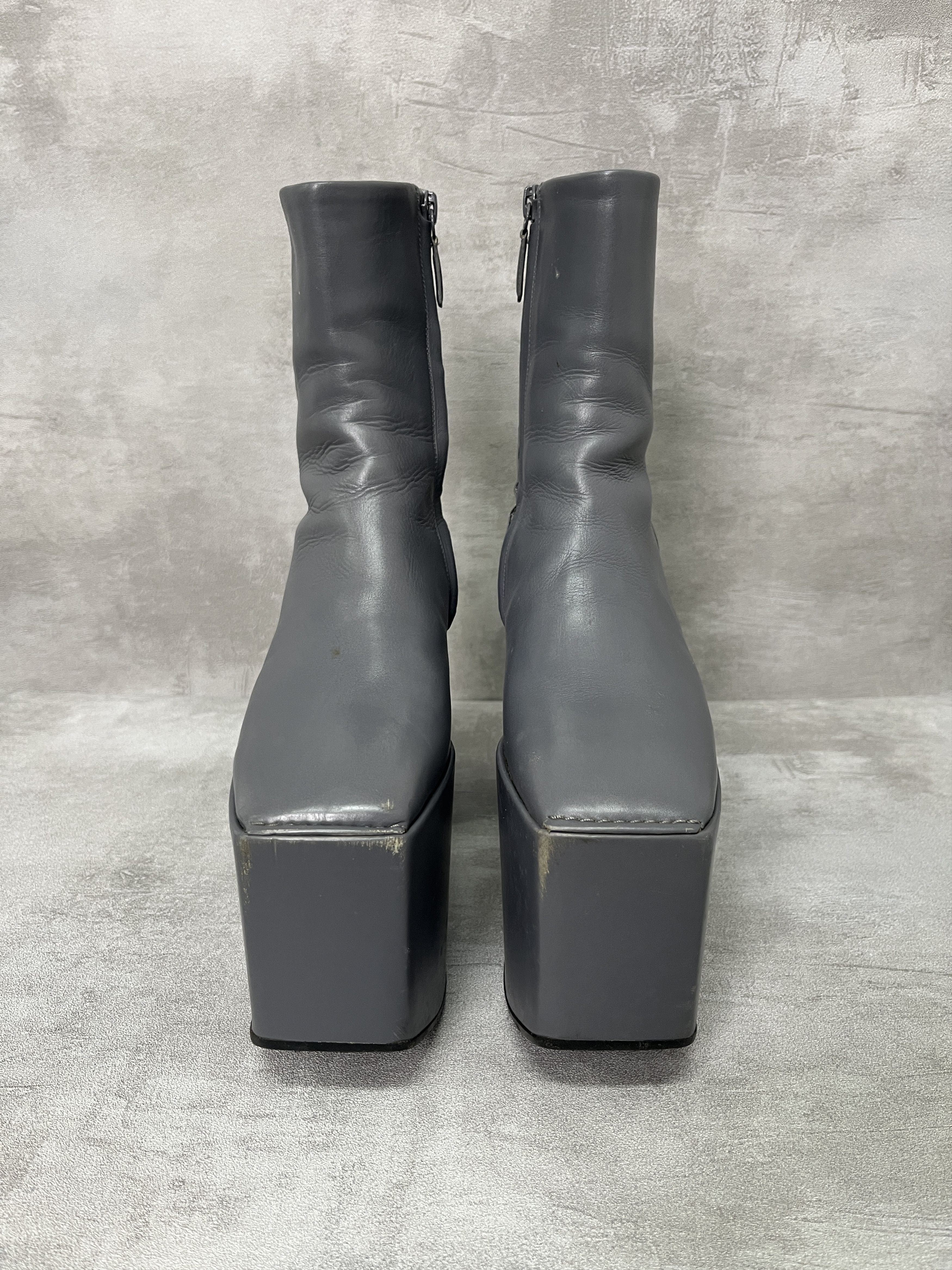Balenciaga Balenciaga Grey Platform Boots Size US 4.5 / IT 34.5 - 3 Thumbnail