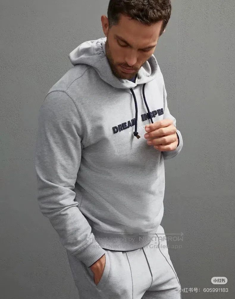 Brunello Cucinelli Brunello Cucinelli Men's Gray Hooded Sweatshirt, 100% Cott Size US S / EU 44-46 / 1 - 1 Thumbnail