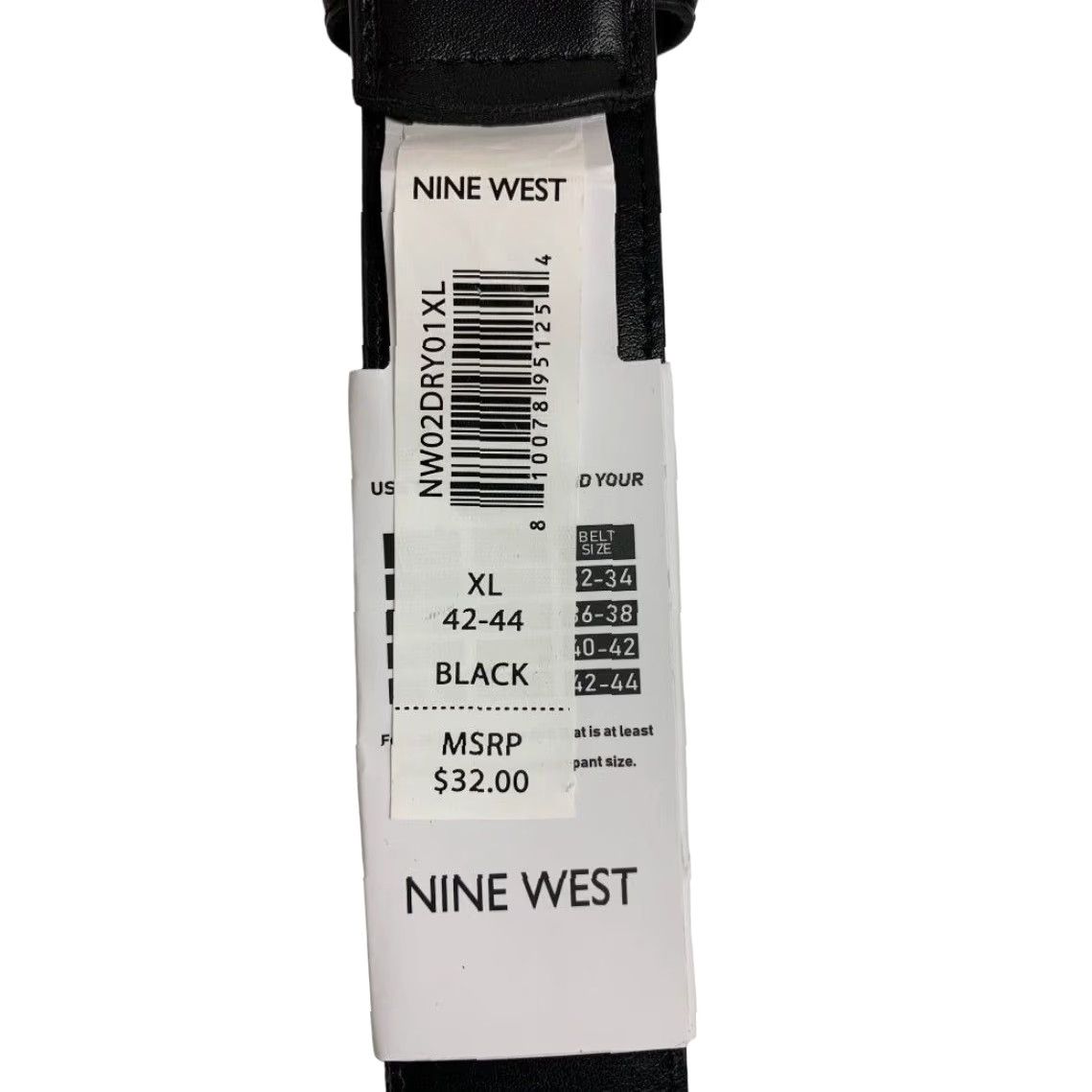 Nine West Nine West Belt Men's XL Black Vegan Leather Sustainable Luxury Belt Size ONE SIZE - 8 Thumbnail