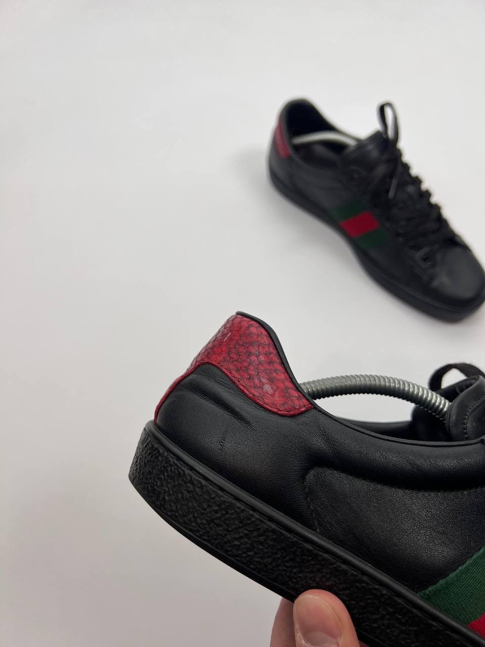 Gucci Gucci Ace black leather classic sneaker size 8 1/2 Size US 8 / EU 41 - 7 Thumbnail