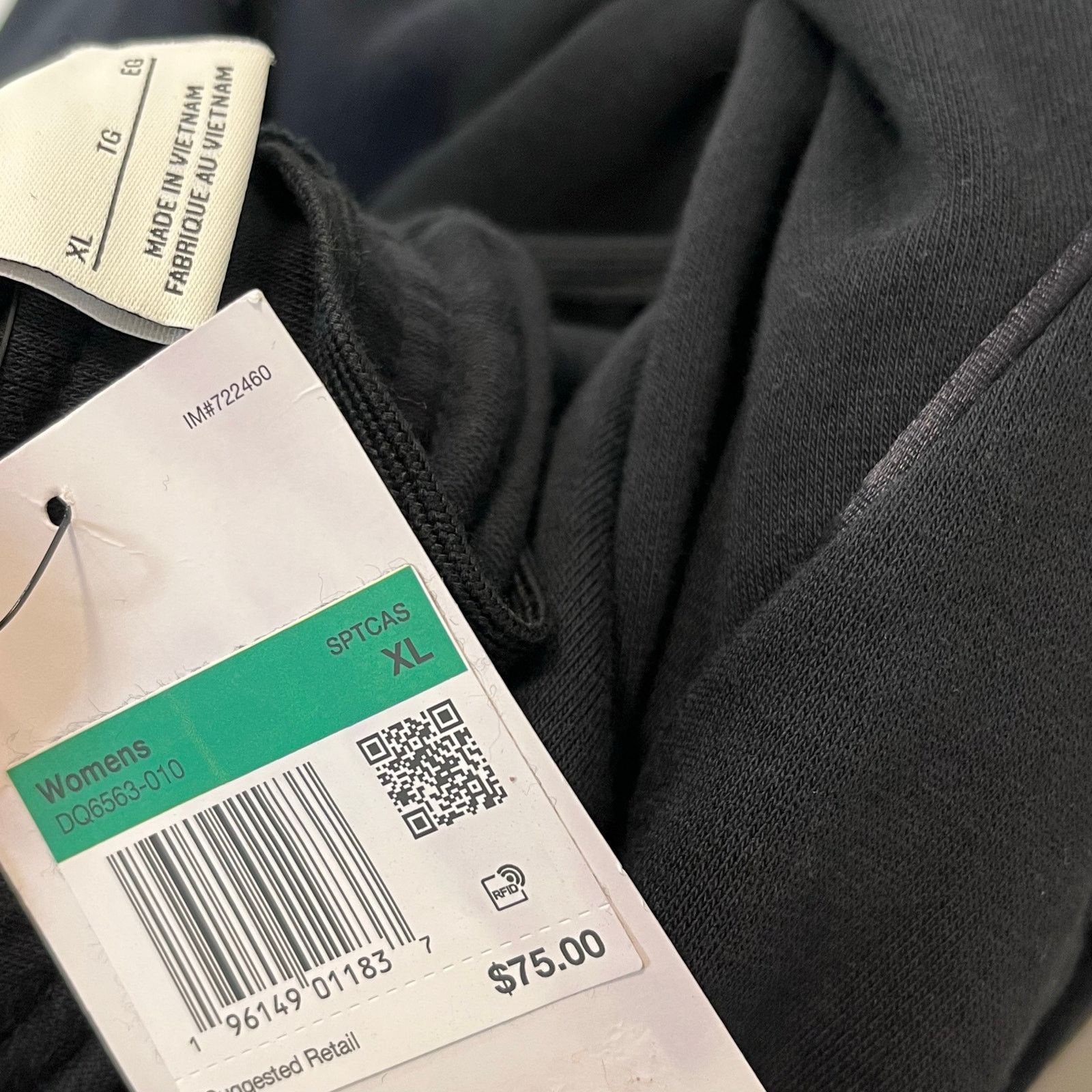 Nike •NWT• NIKE AIR SPORTSWEAR WOMENS BLACK SWEATPANTS • XL Size 39" - 8 Thumbnail
