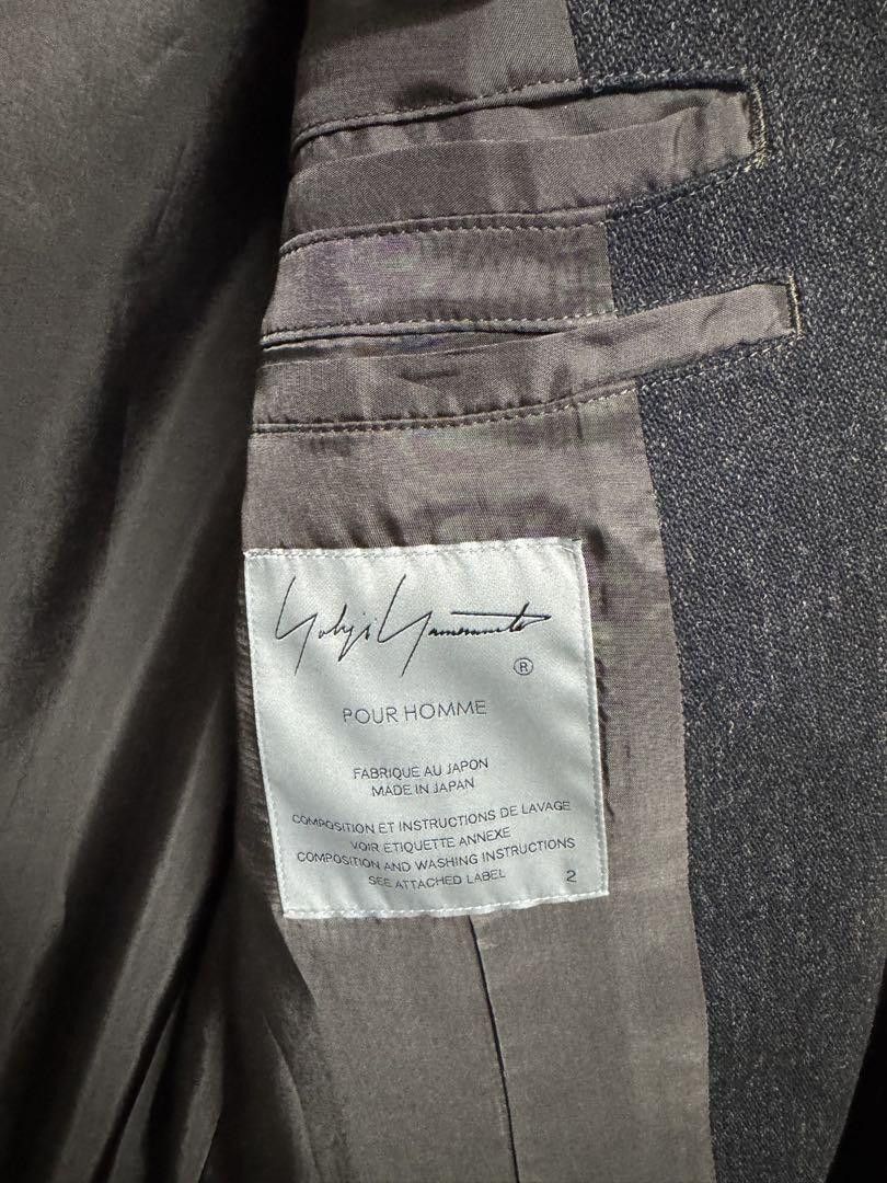 Yohji Yamamoto POUR HOMME 24aw ARMY GABARDINE SERGE LEATHER SHOULDER JACKET Size US M / EU 48-50 / 2 - 5 Thumbnail