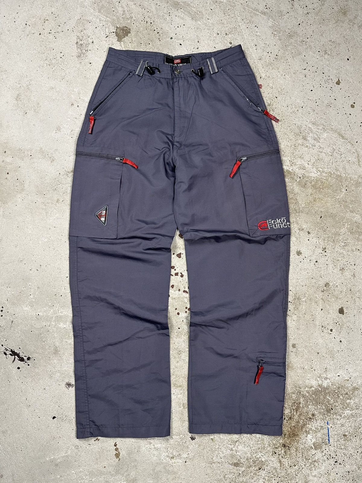 Ecko Unltd. × Vintage Vintage Y2K Ecko Unlimited Baggy Cargo Track Pants Size US 31 - 1 Thumbnail