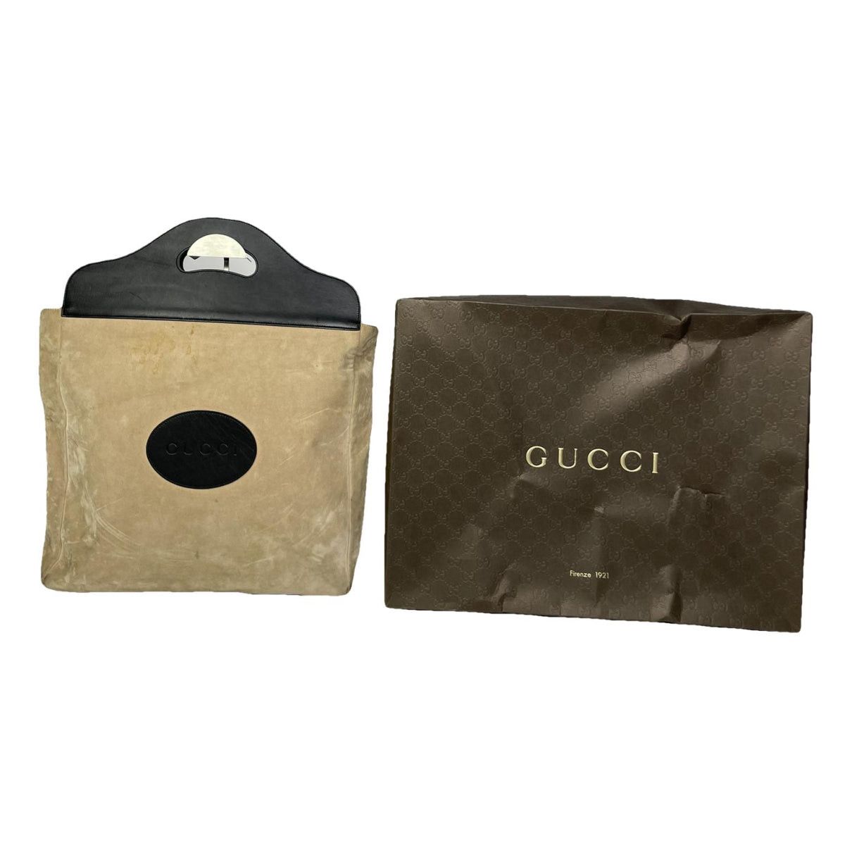 Gucci Bamboo Daily Brown Patent Leather Handbag Size ONE SIZE - 1 Thumbnail