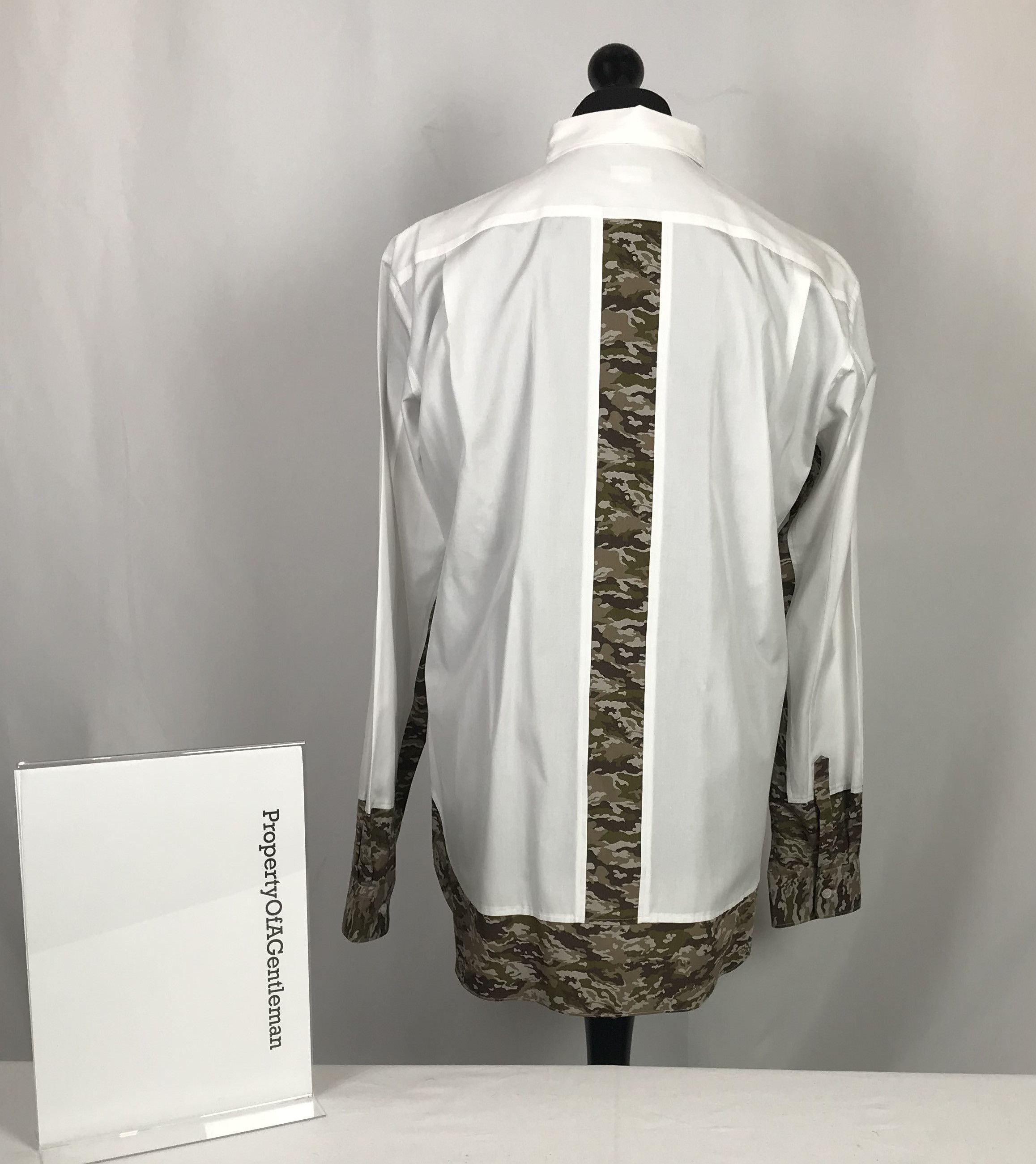 Comme des Garcons Camo White Cotton Shirt Size US L / EU 52-54 / 3 - 3 Thumbnail