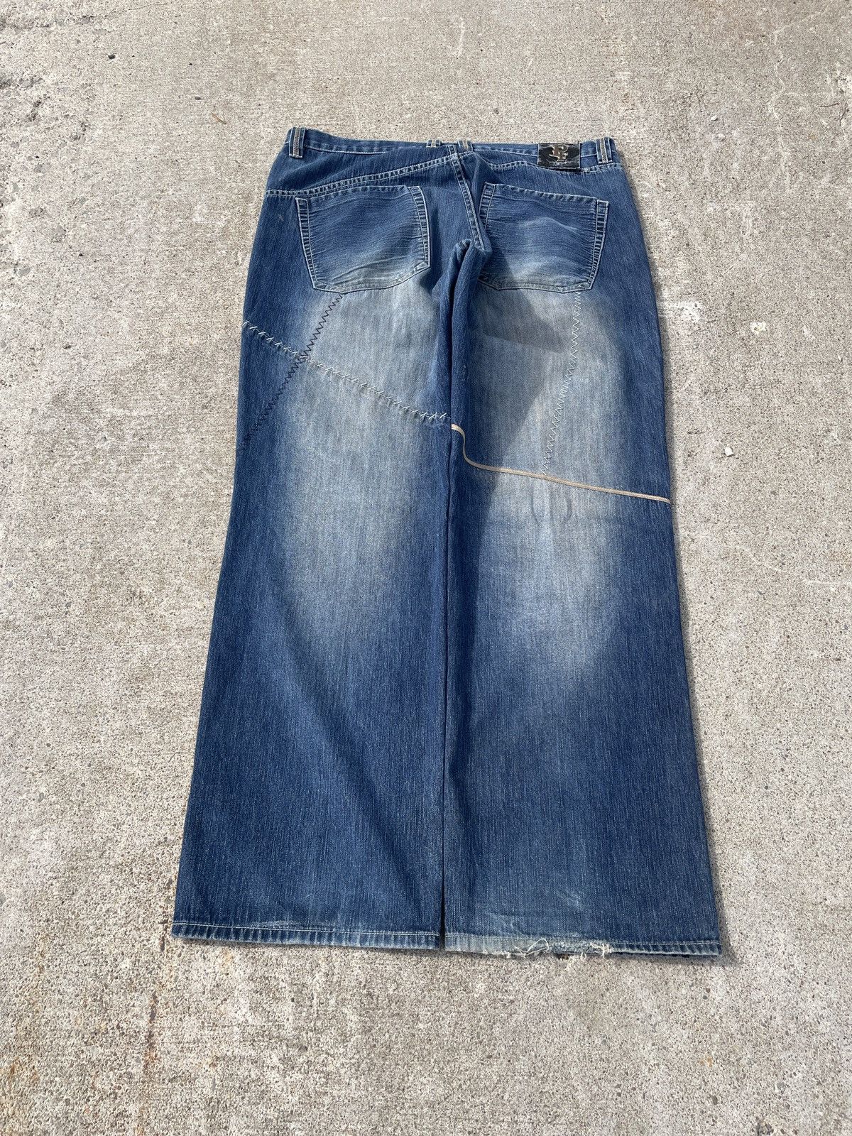 Phat Farm Phat Farm Embroidered Baggy Jeans Size US 38 / EU 54 - 3 Thumbnail