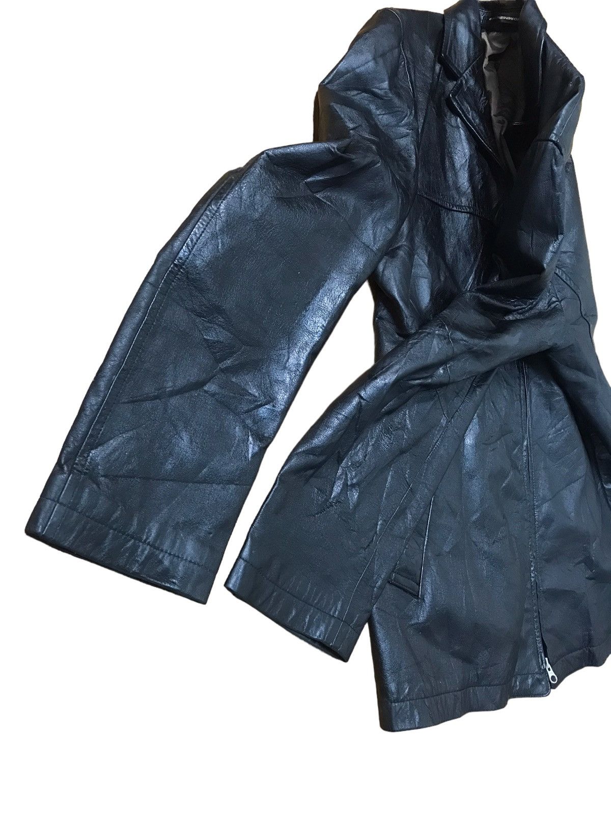 Gaultier Homme Objet × Jean Paul Gaultier Jean Paul Object Full Black Leather Jacket Size US M / EU 48-50 / 2 - 7 Thumbnail