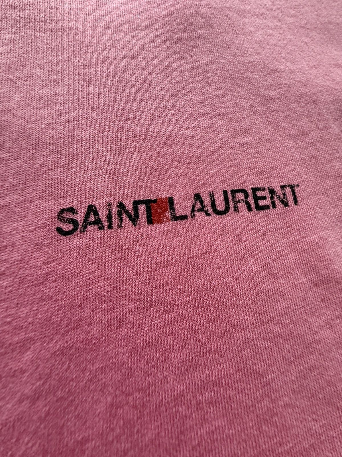 Saint Laurent Paris $550 Saint Laurent Rive Gauche logo t shirt pink M grail Size US M / EU 48-50 / 2 - 18 Thumbnail