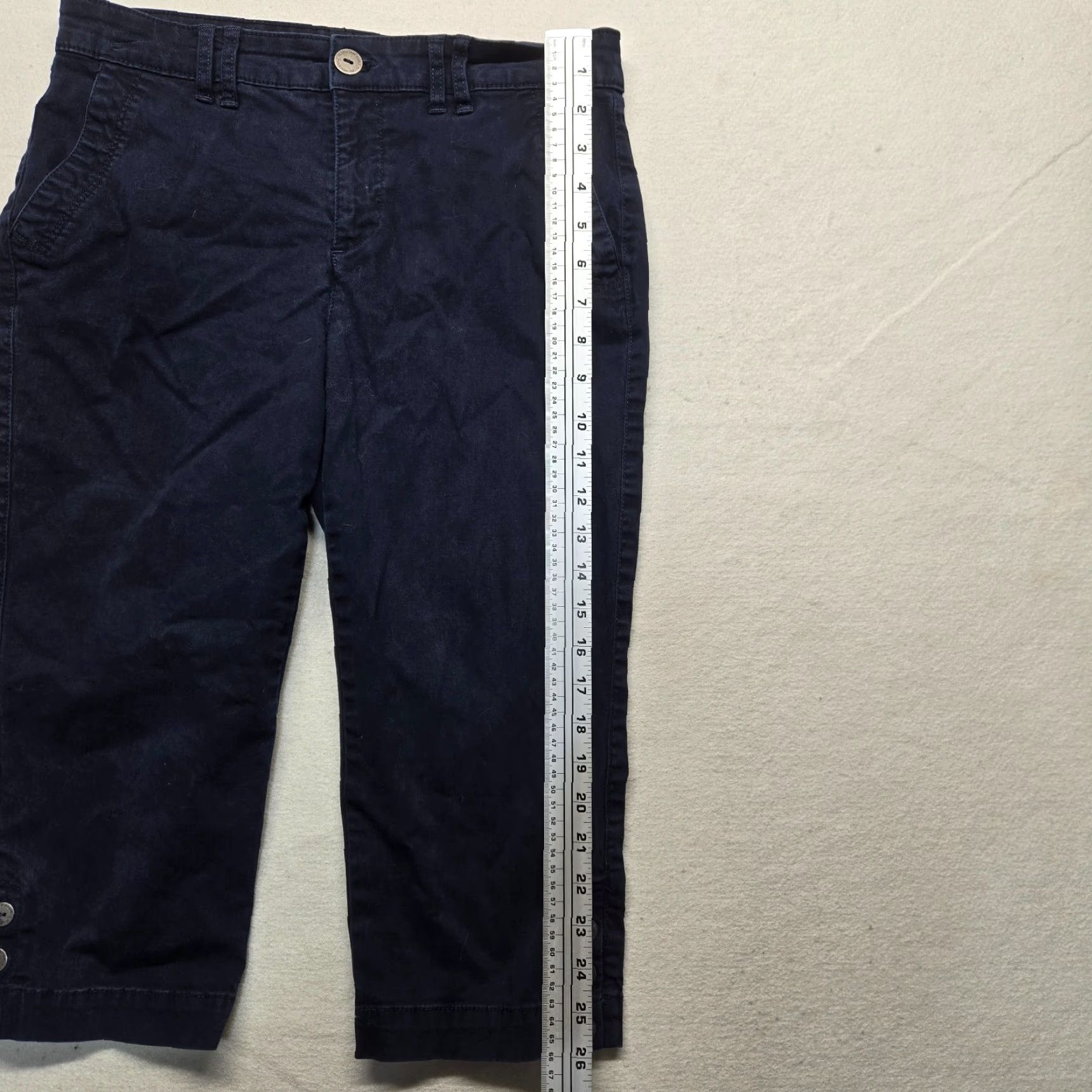 Gloria Vanderbilt GLORIA VANDERBILT Pants Chino Petite 6P Blue Stretch Amanda Trousers Women's Straight Leg Mini Review Vintage No? (Ensure proper) Size 28" / US 6 / IT 42 - 5 Thumbnail