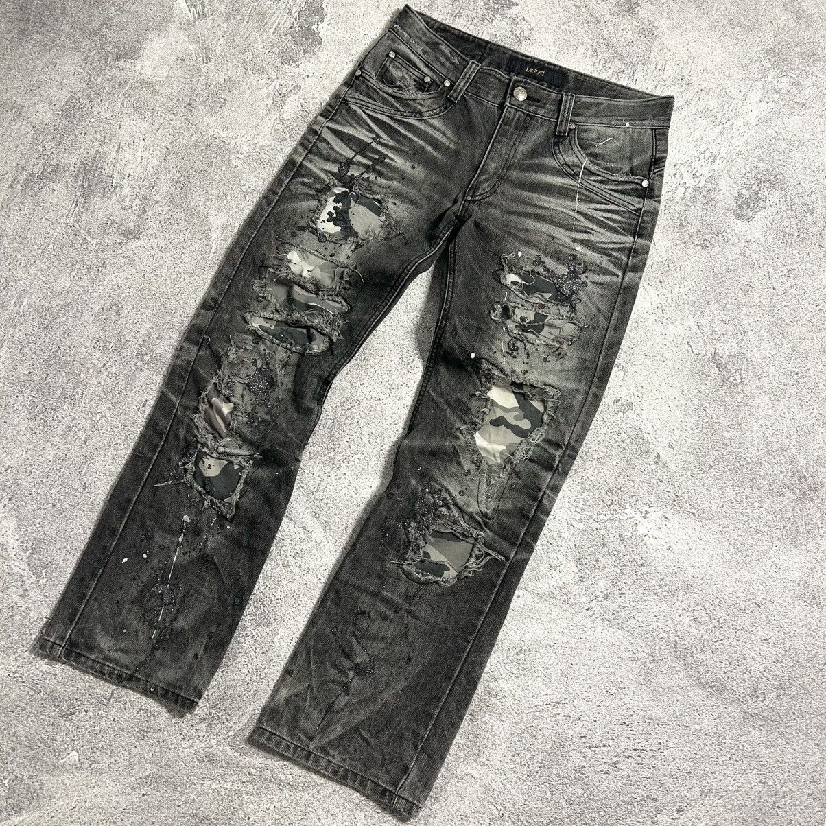 Japanese Brand Lagust Crazydistressed Denim Pants Size US 32 / EU 48 - 8 Thumbnail
