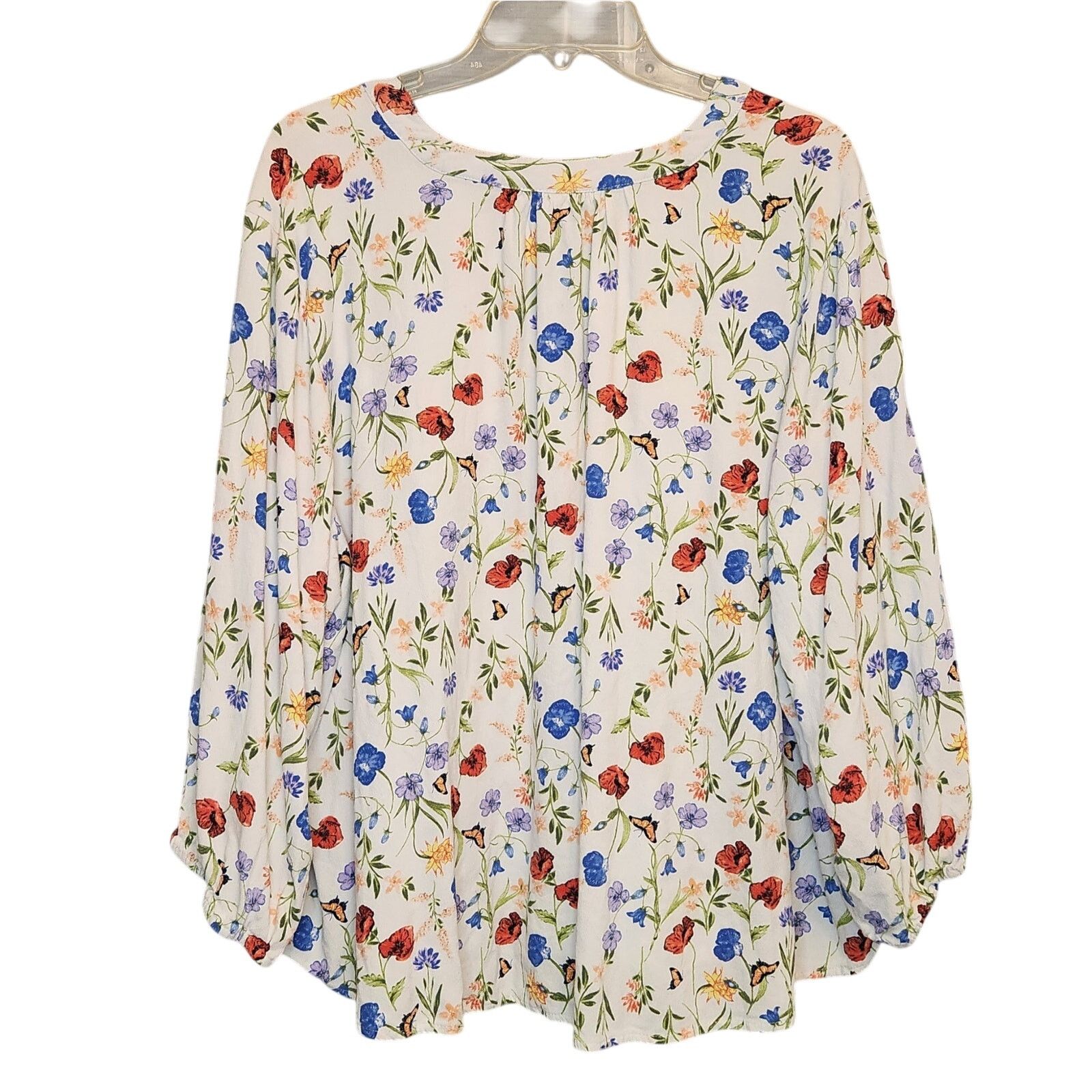 St. Johns Bay St. John’s Bay Floral Pullover Blouse | Size 2X Plus Size XXL / US 16-18 / IT 52-54 - 2 Thumbnail