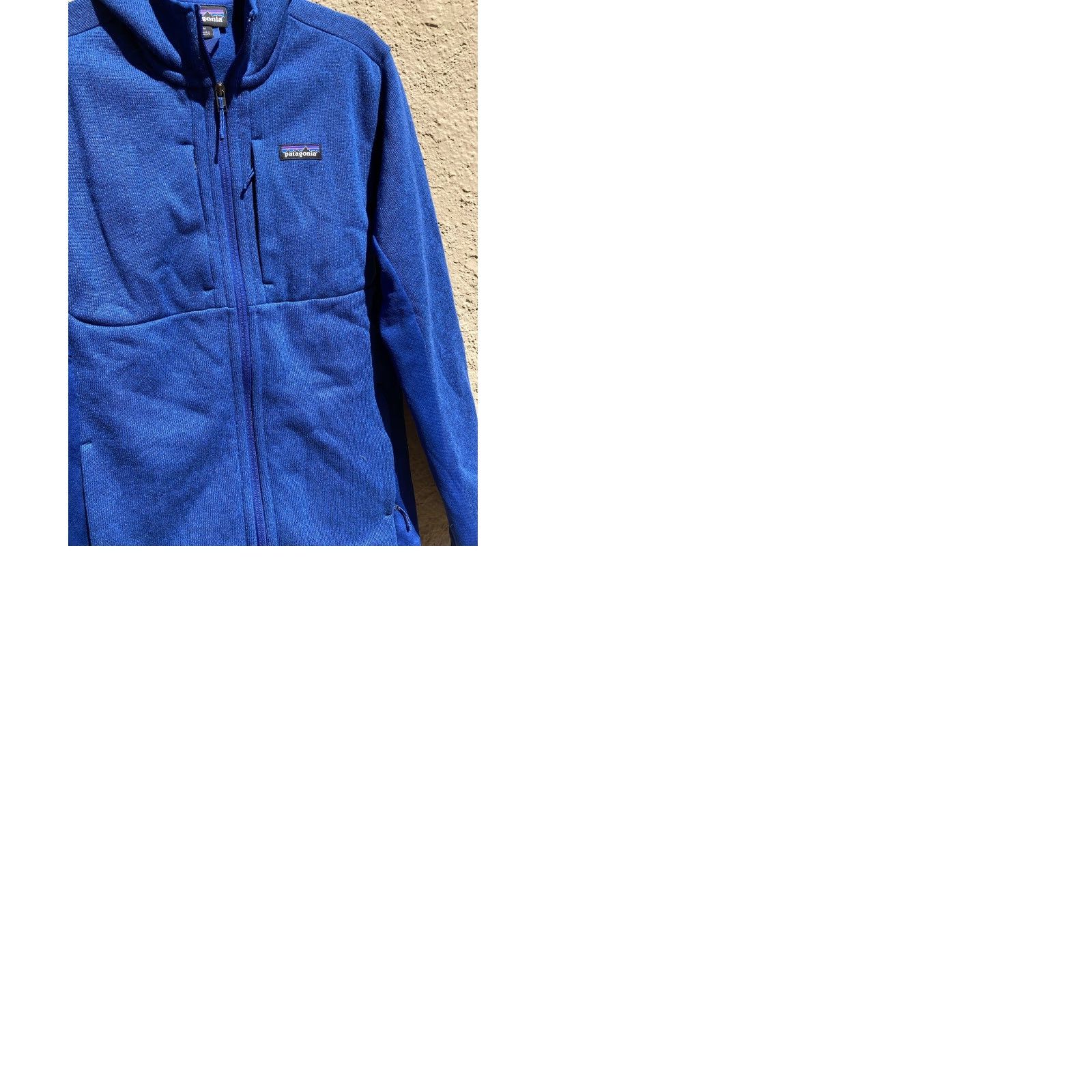 Patagonia Men's Patagonia Blue Solid Full-Zip Hoodie M Double Breast Pocket Poly Stretch Hoodie Size US M / EU 48-50 / 2 - 10 Thumbnail