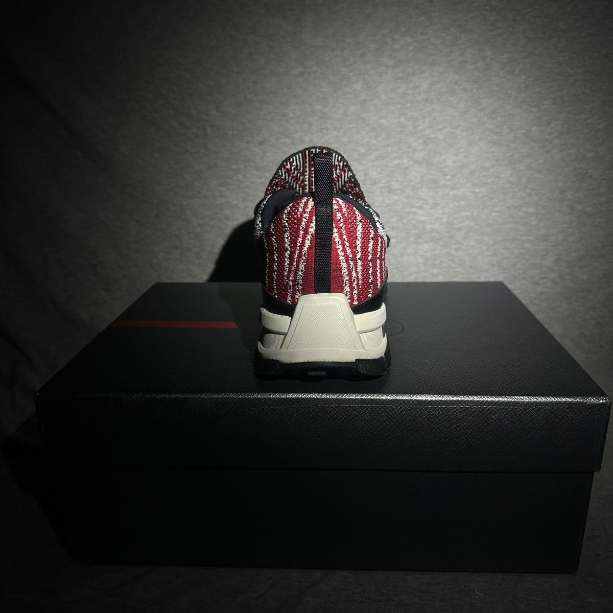 Prada PRADA Crossection Slip-On Knit Red/Black/Grey, Size 10.5 Size US 10.5 / EU 43-44 - 21 Thumbnail