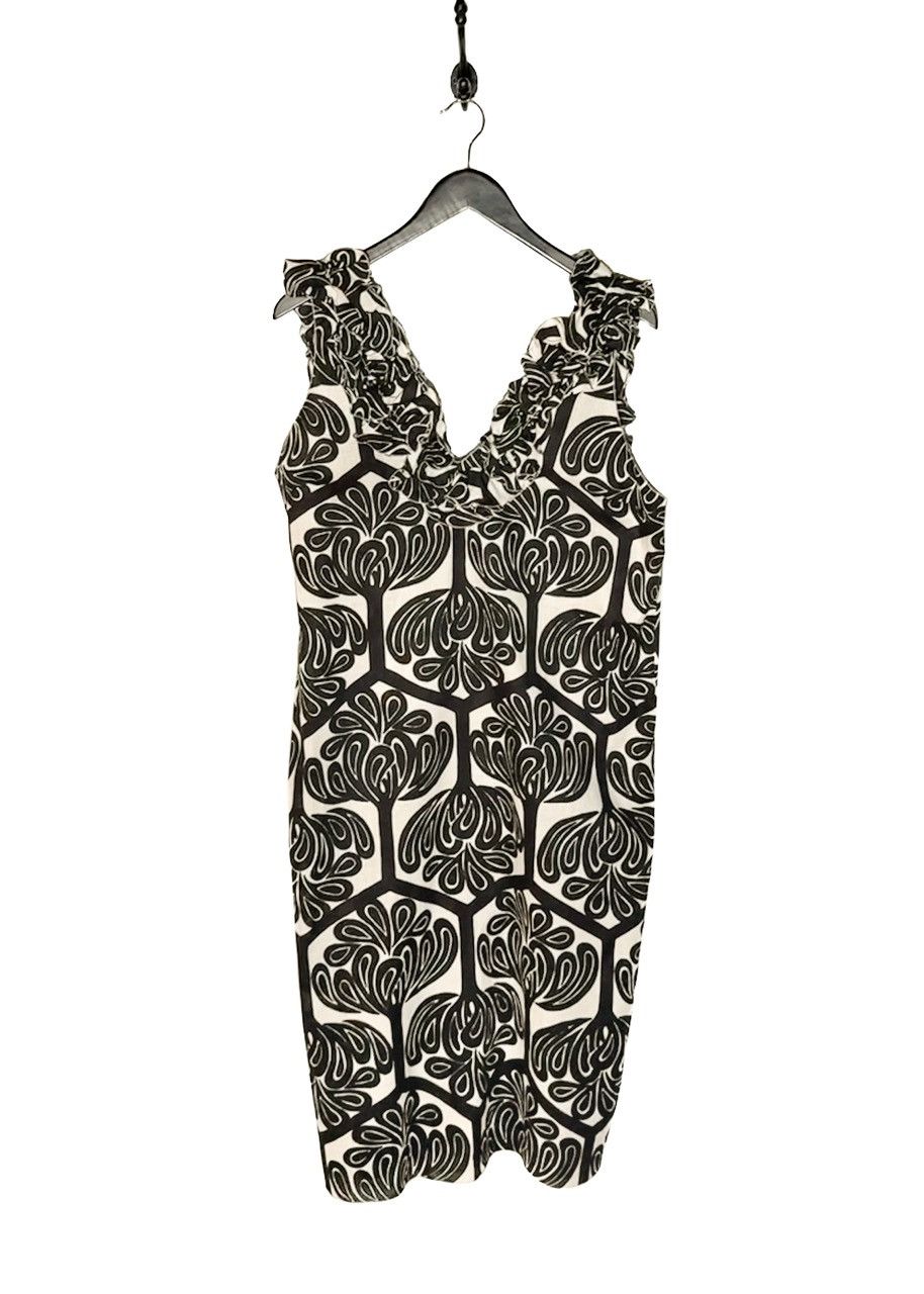 Marni Marni 2011 Black Ivory Cotton Ruffle Sleeveless Dress Size M / US 6-8 / IT 42-44 - 1 Thumbnail