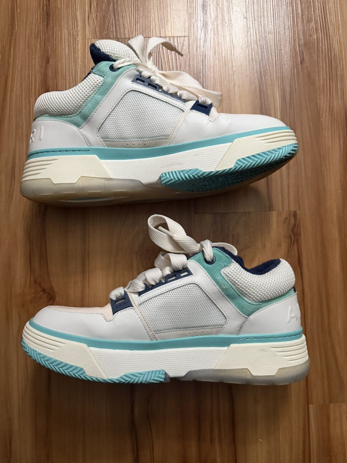 Amiri Amiri MA-1 ‘White Blue’ Size US 14 / EU 47 - 2 Thumbnail