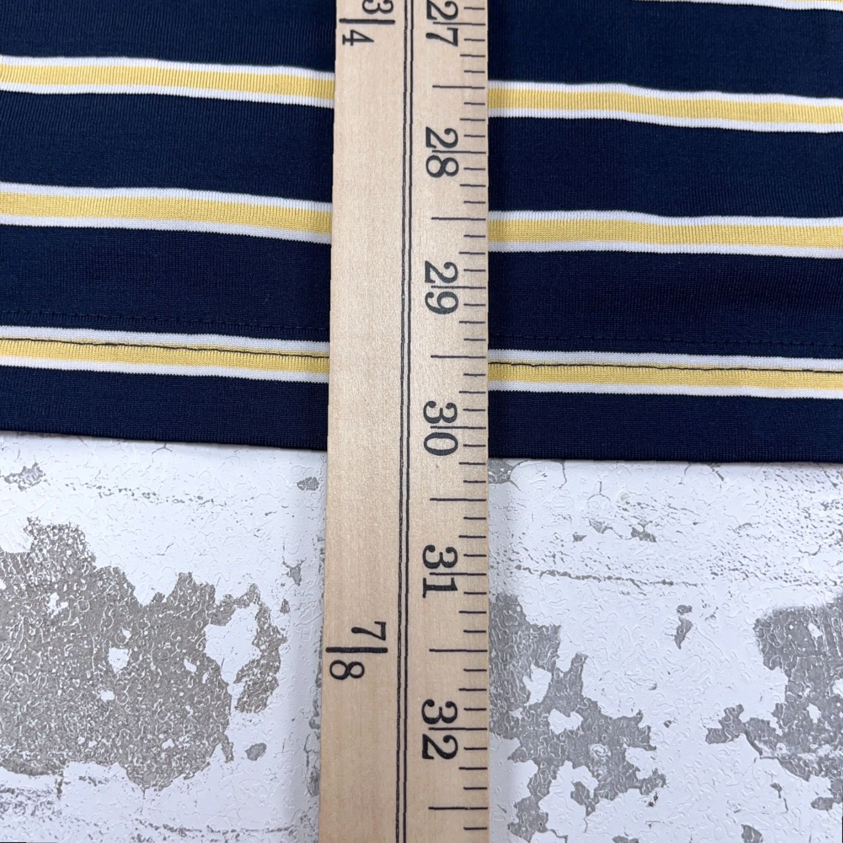 Vintage Fairway & Greene Shirt Men Large Blue Yellow Striped Performance Golf Tech Adult Size US L / EU 52-54 / 3 - 7 Thumbnail