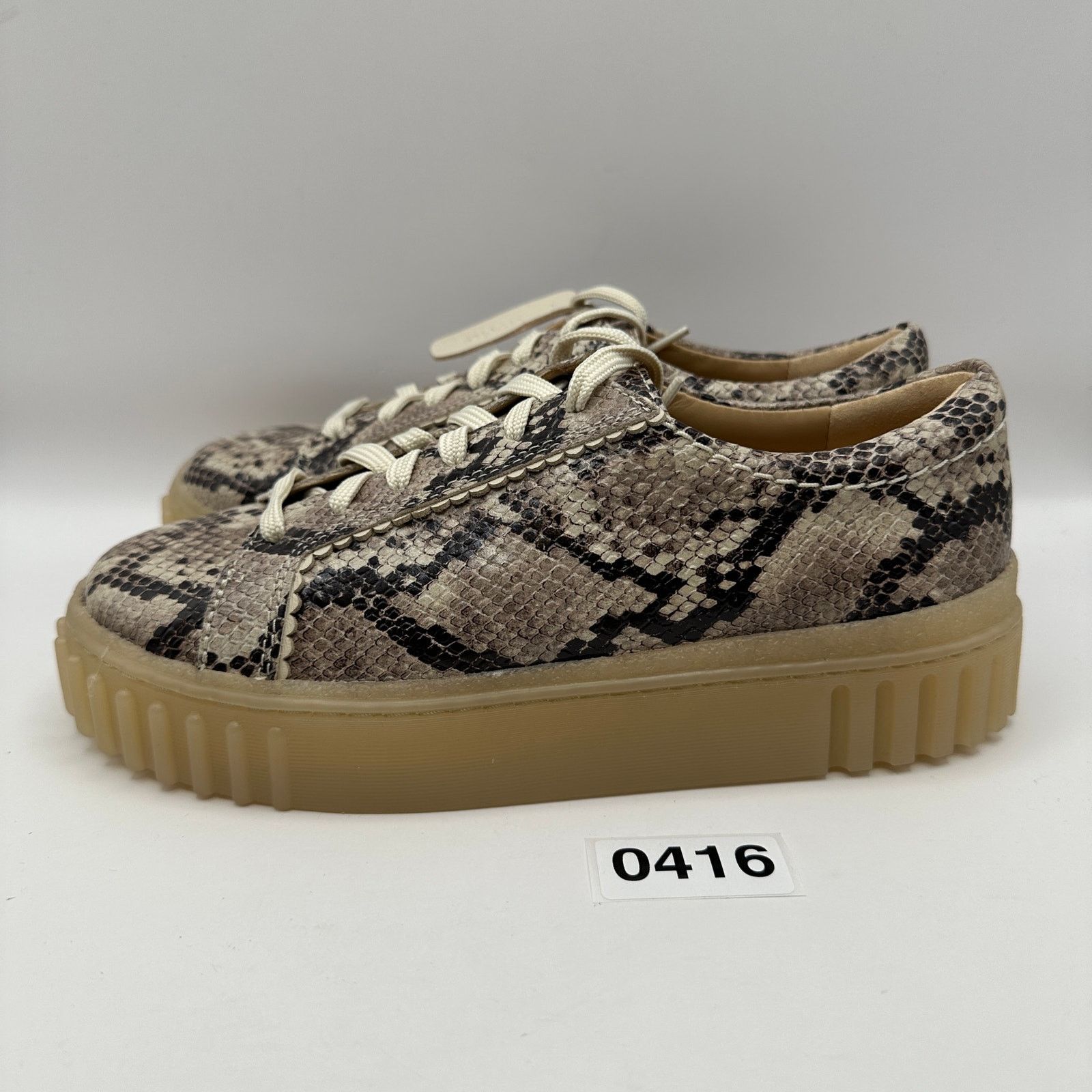 Clarks CLARKS Women's 6.5 MAYHILL WALK Gray/Snake Leather Platform Size US 6.5 / IT 36.5 - 8 Thumbnail