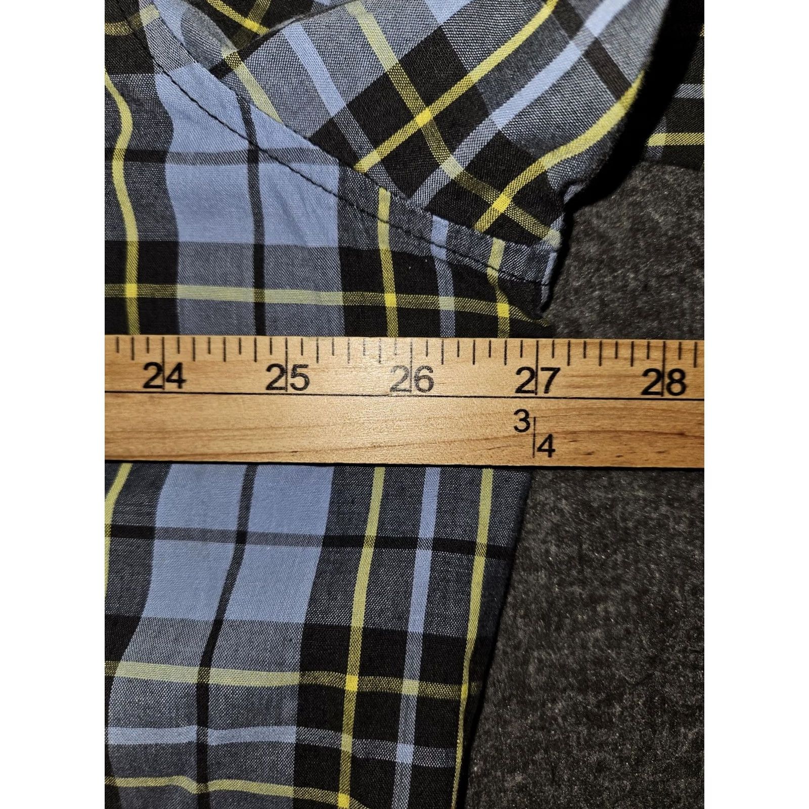 Wrangler Wrangler Shirt Mens 2XL Blue Plaid Western Pearl Snap Short Sleeve Casual Size US XXL / EU 58 / 5 - 3 Thumbnail