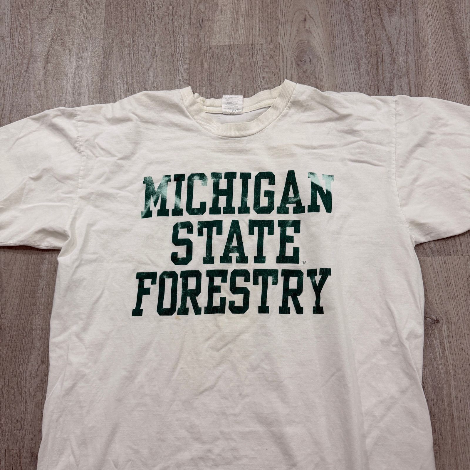 Vintage Vintage Michigan State Forestry Shirt Extra Large White Size US XL / EU 56 / 4 - 2 Thumbnail