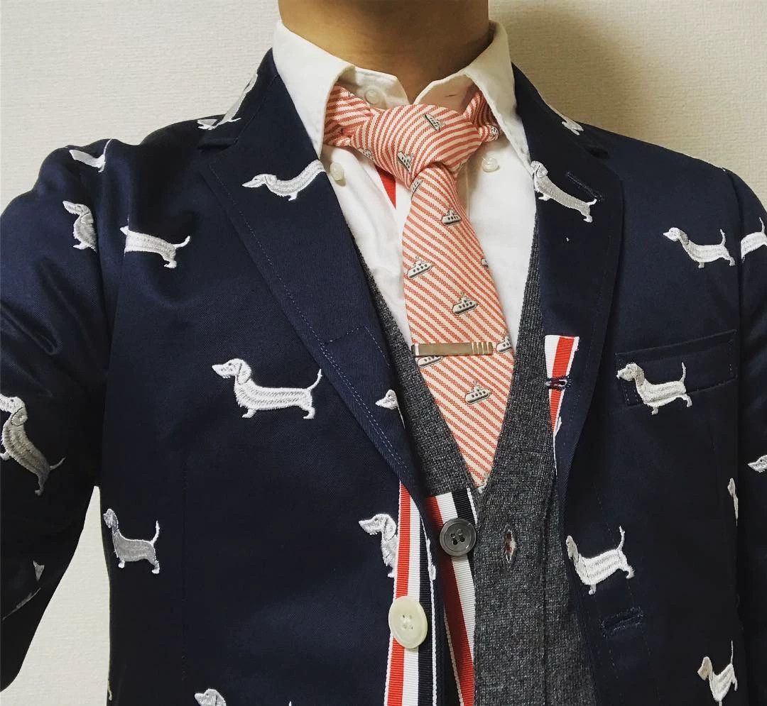 Thom Browne Thom Browne Rare Dog Embroidery Navy Blazer Size 3 New Size US L / EU 52-54 / 3 - 7 Thumbnail