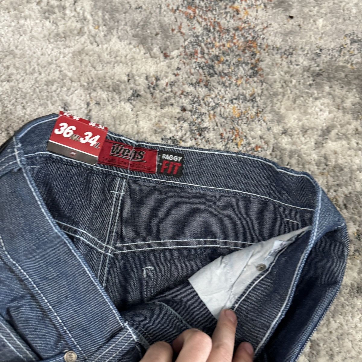 JNCO × Japanese Brand × Vintage Vintage y2k Webs baggy wide leg cargo jeans Size US 36 / EU 52 - 6 Thumbnail