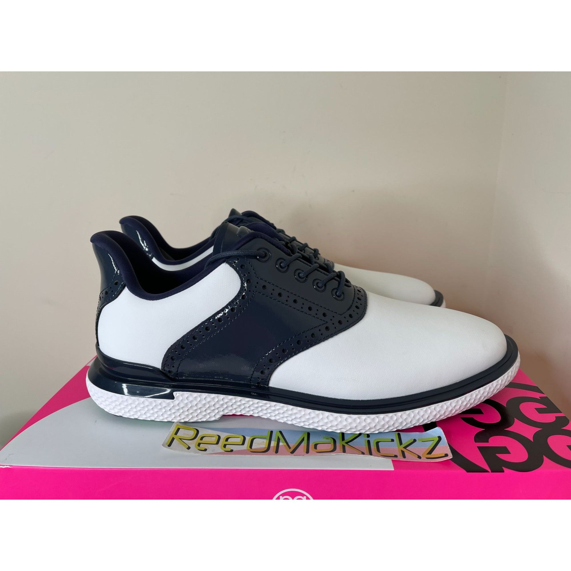 G/FORE G/FORE GALLIVAN2R SADDLE GOLF SHOES WHITE NAVY MENS 8US Size US 8 / EU 41 - 4 Thumbnail